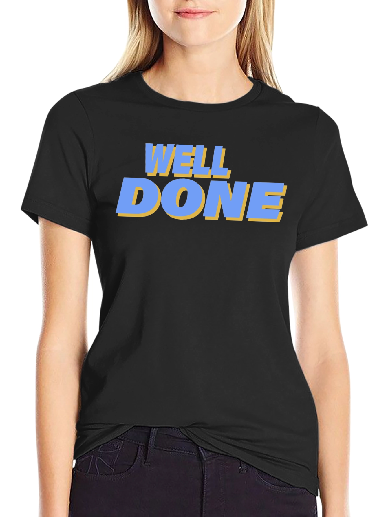 Well Done Graphic Tee - Black Casual T-Shirt