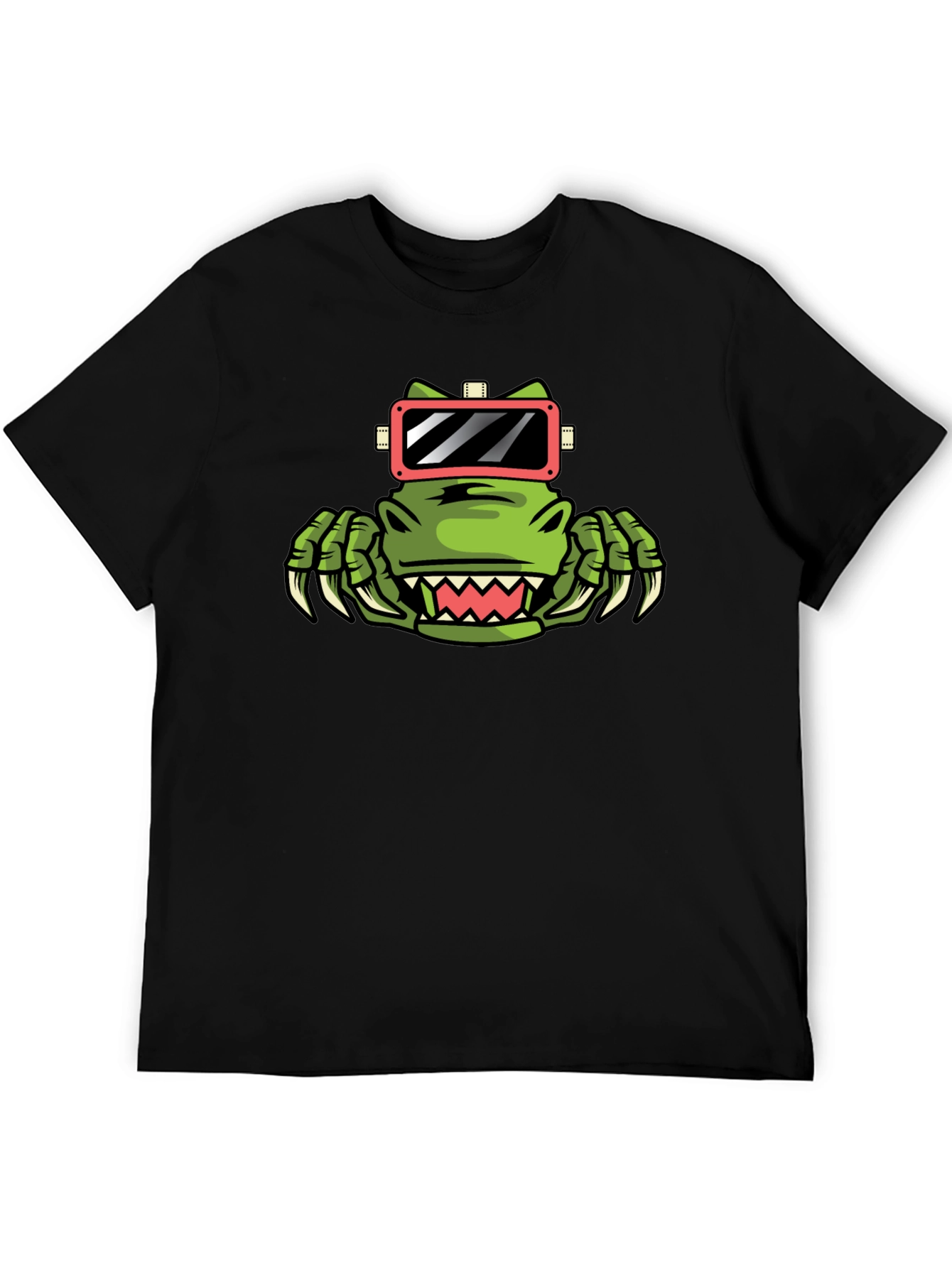 VR Dino Black Tee - Gamer Style