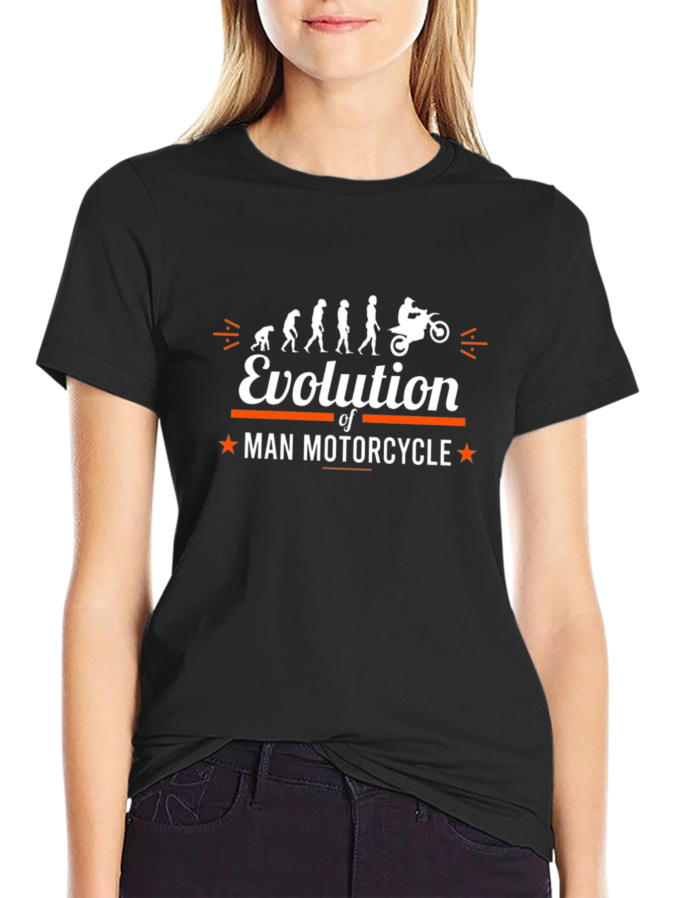 Evolution of Man Motorcycle Graphic T-Shirt