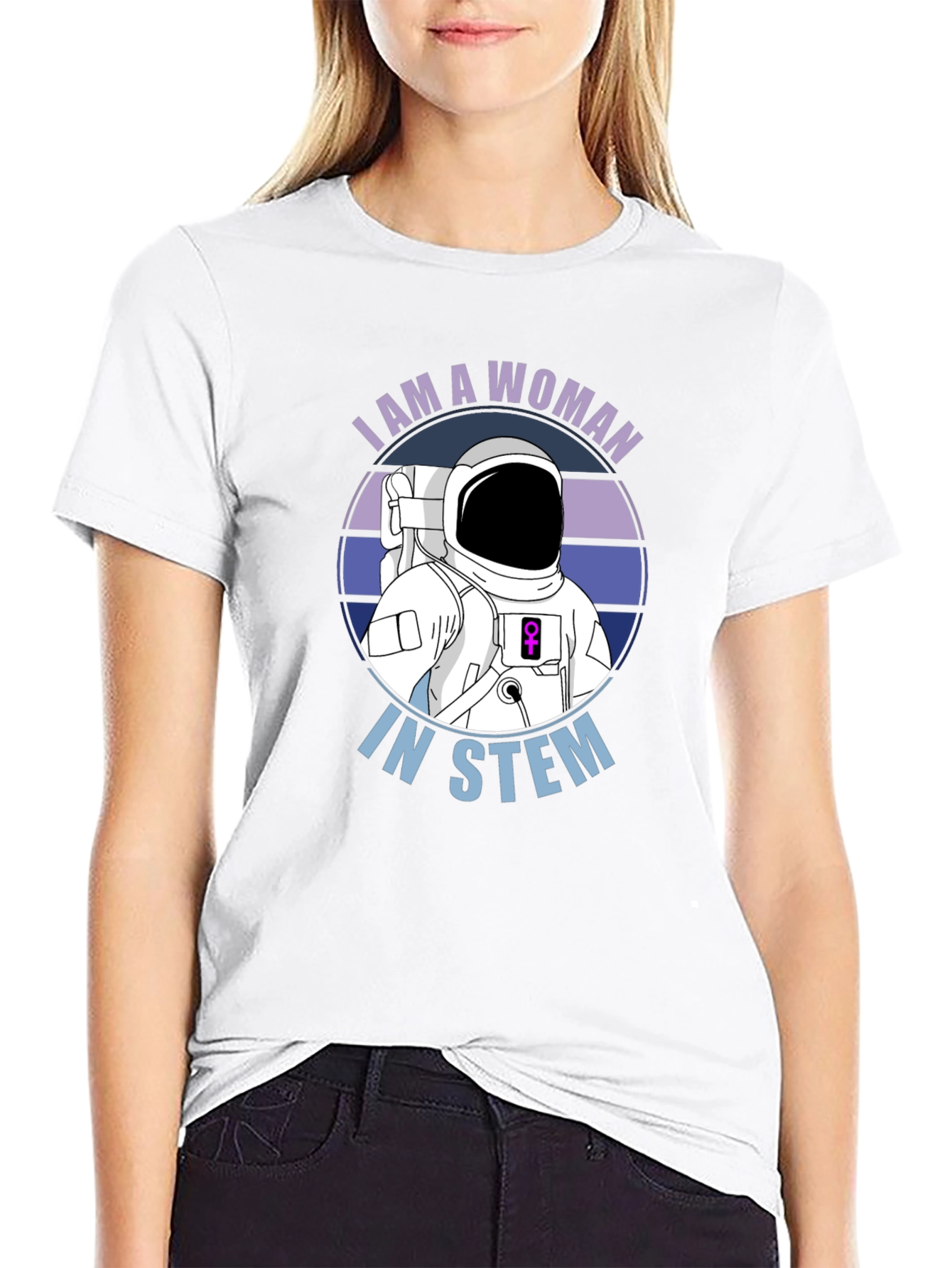 I Am A Woman In STEM Astronaut T-Shirt