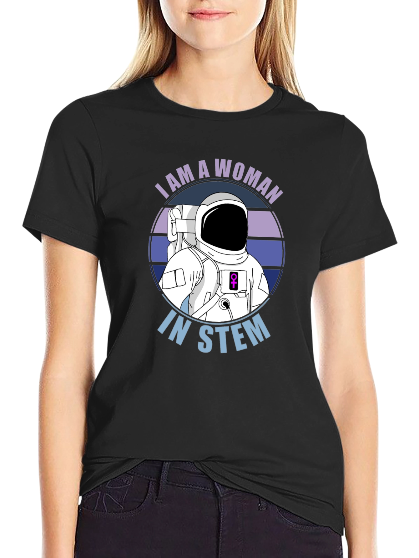 I Am A Woman In STEM Astronaut T-Shirt