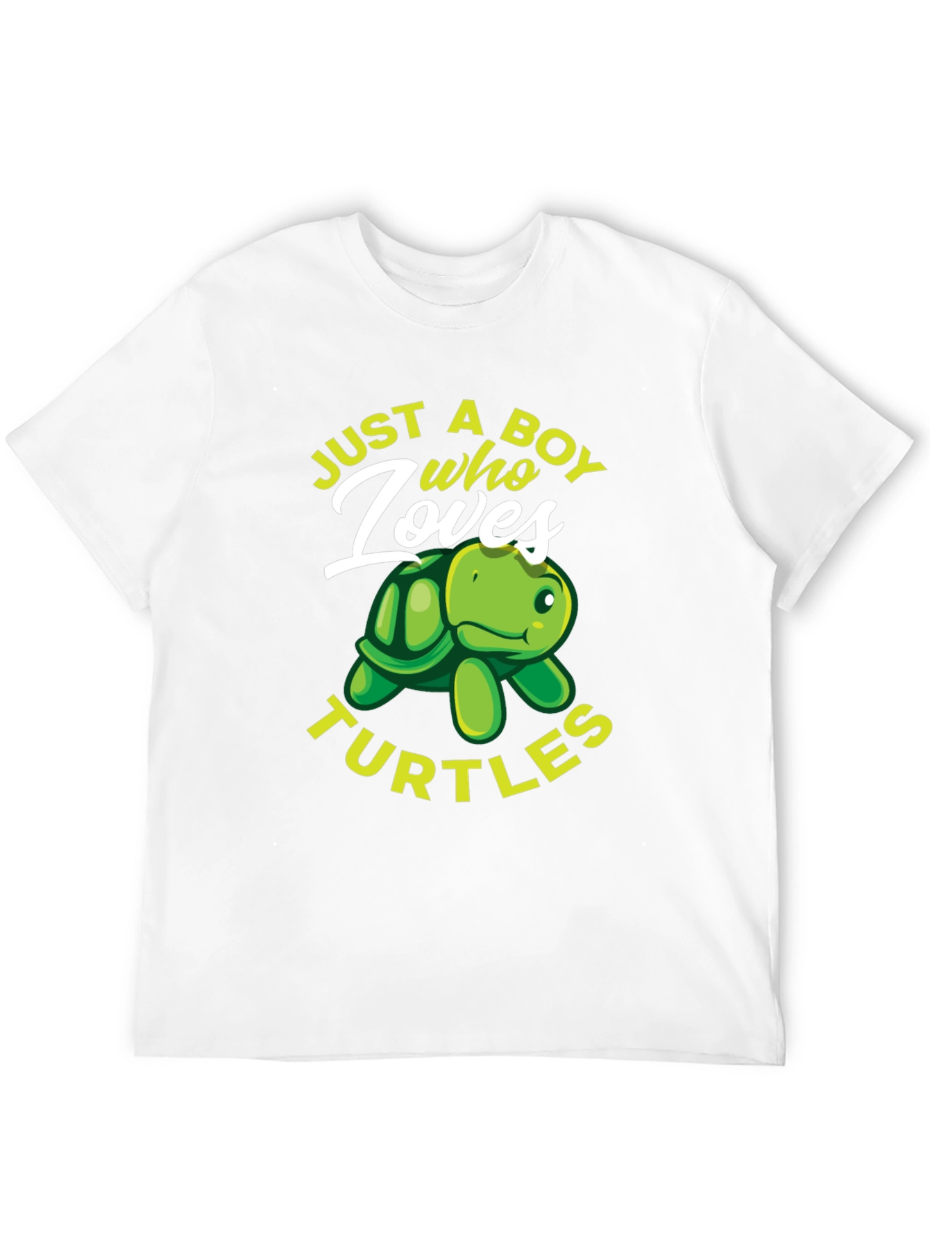 Just A Boy Who Loves Turtles Black T-Shirt