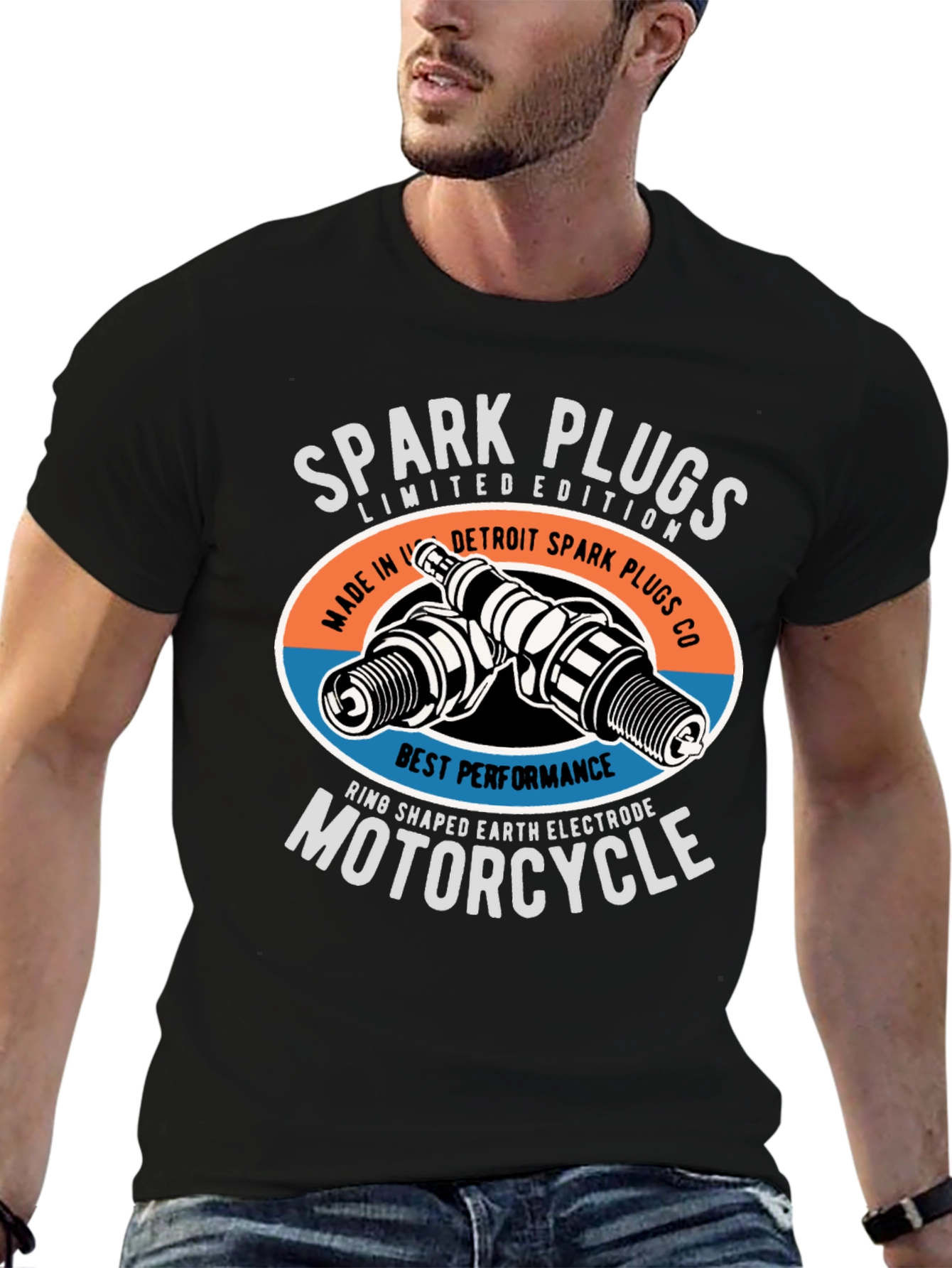 Motorcycle Spark Plugs Graphic T-Shirt