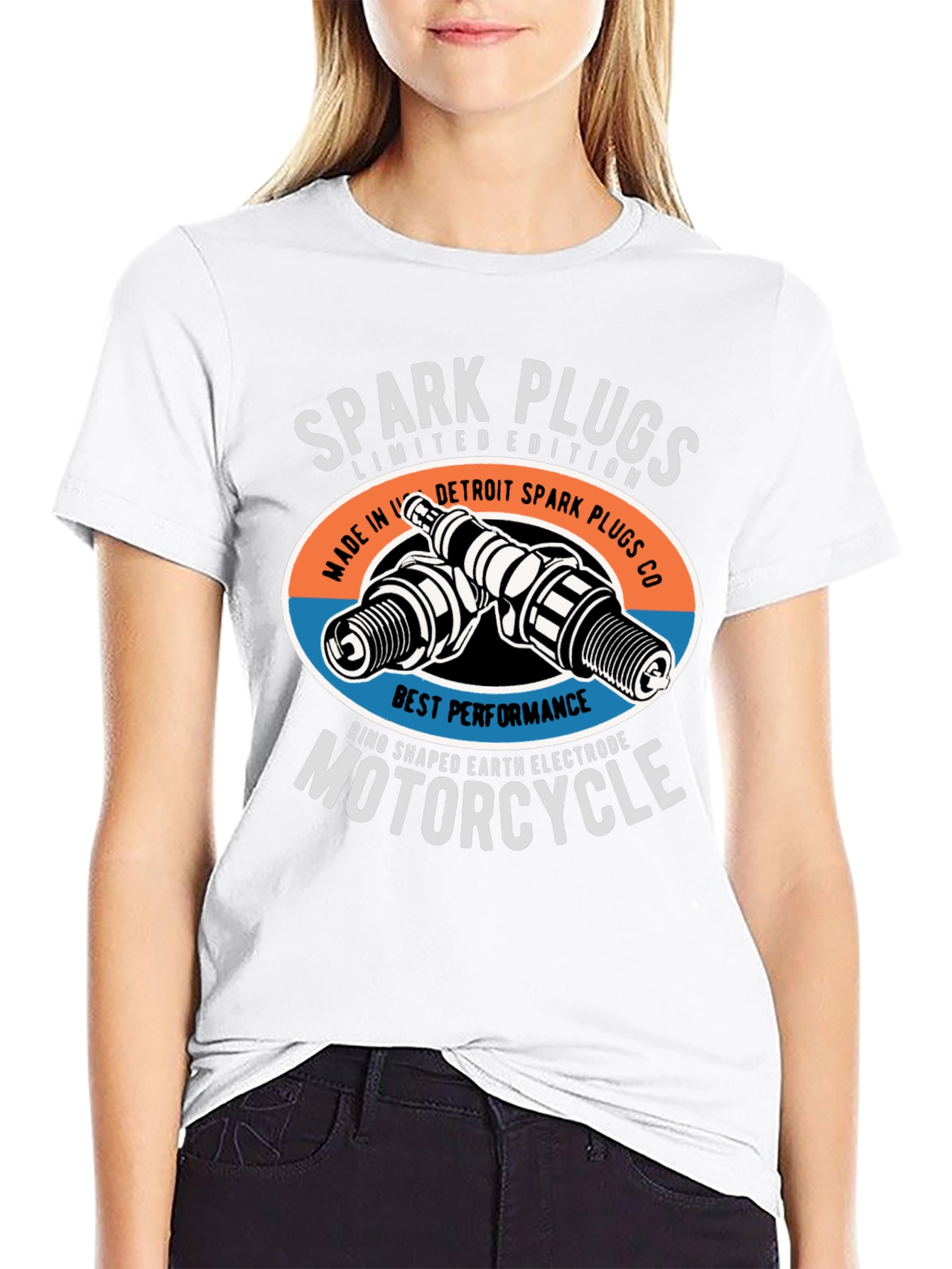 Motorcycle Spark Plugs Graphic T-Shirt
