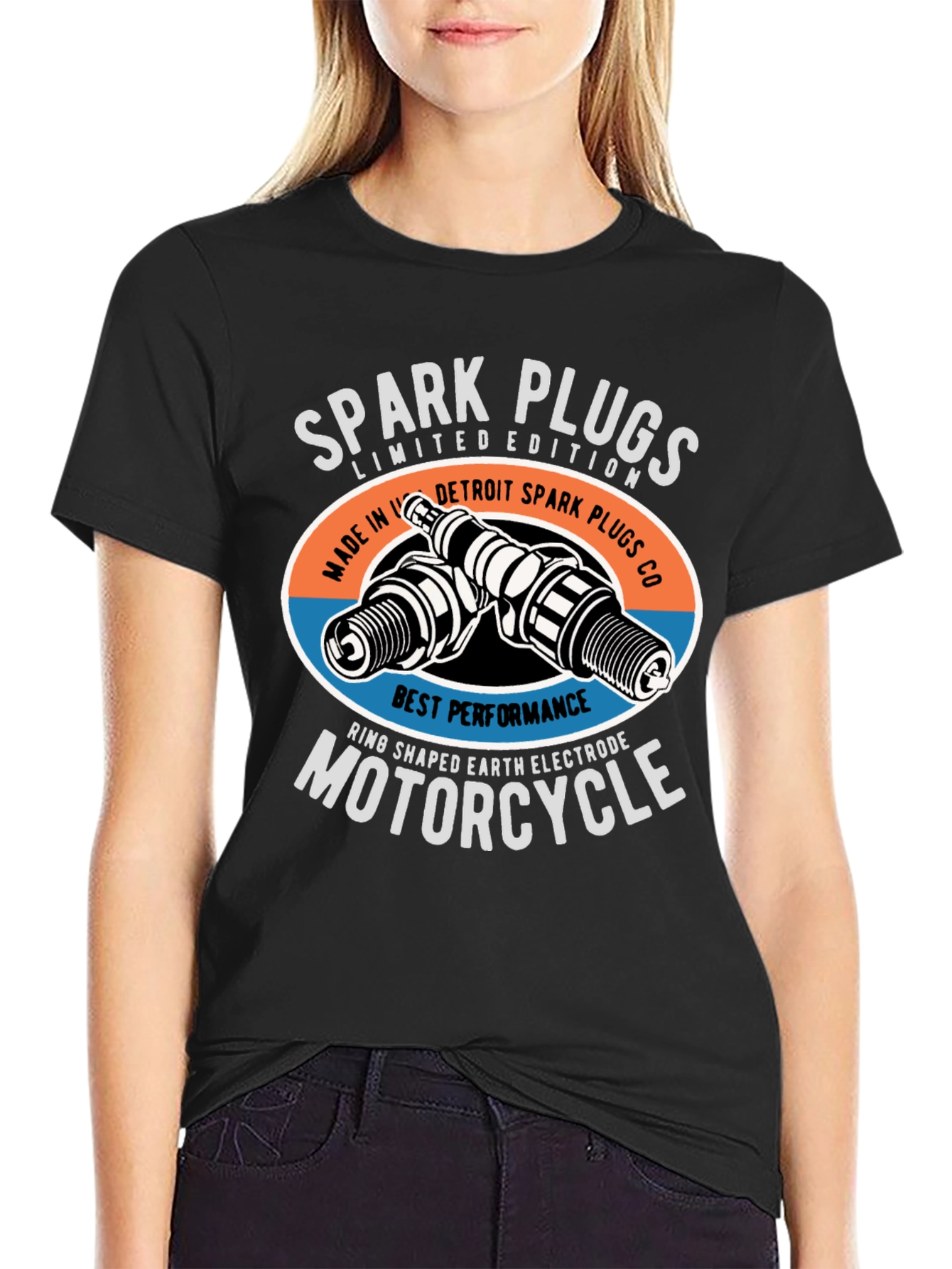 Motorcycle Spark Plugs Graphic T-Shirt