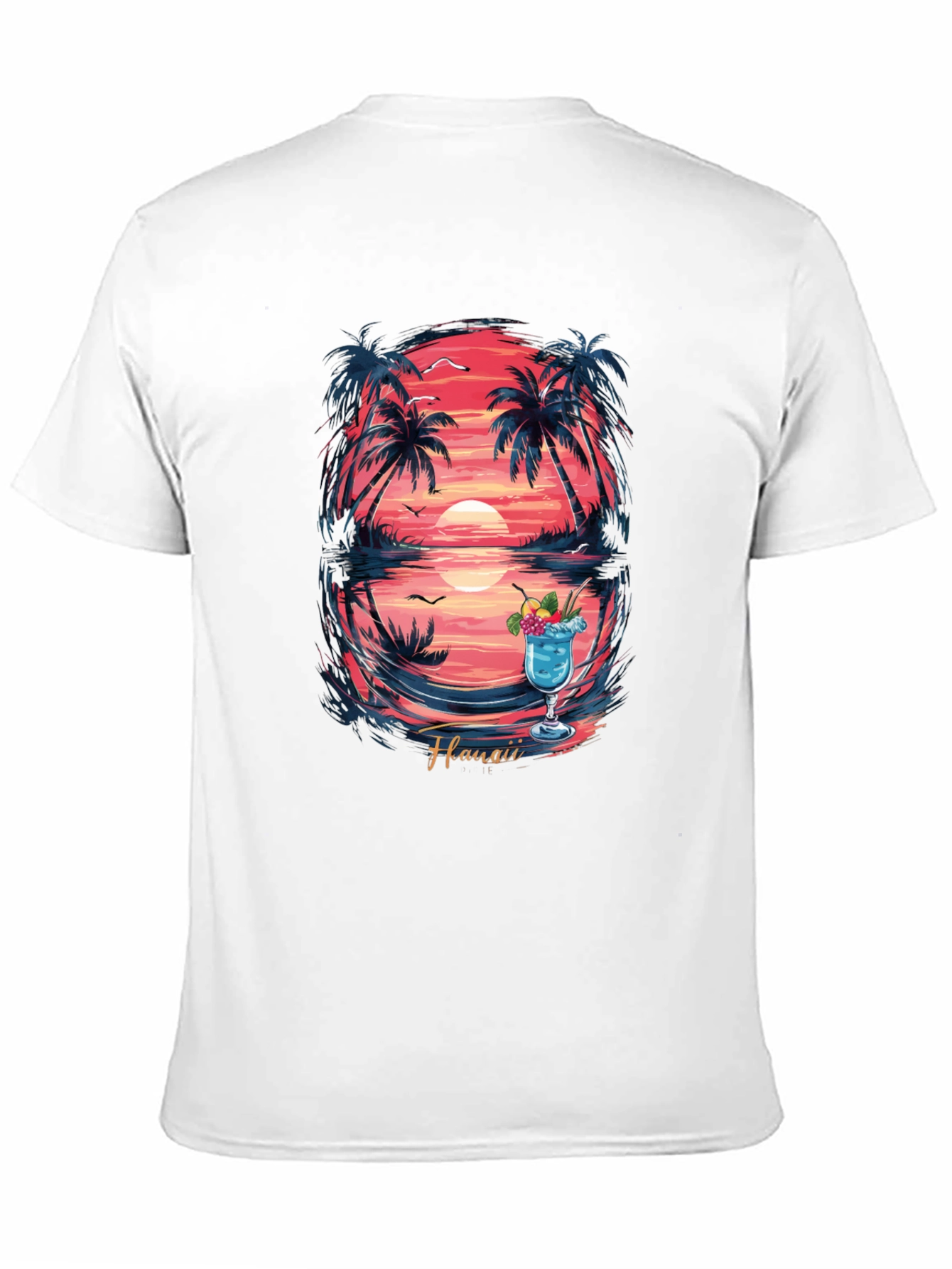 Hawaii Sunset Graphic T-Shirt - Island Vibes