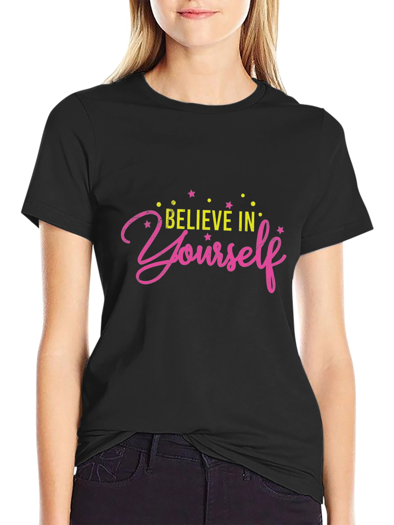 Believe in Yourself Graphic Tee - Black