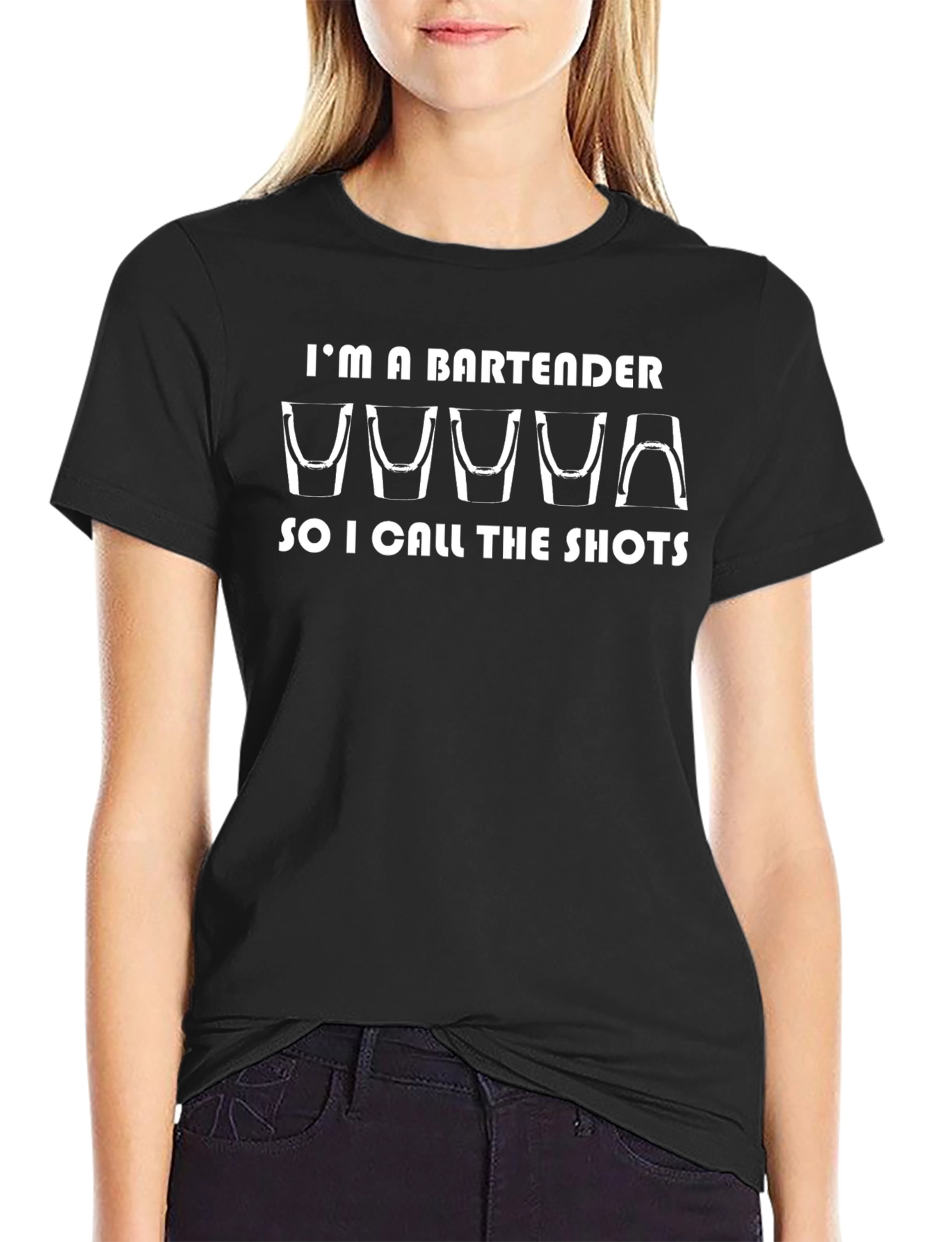Bartender Call the Shots Black T-Shirt