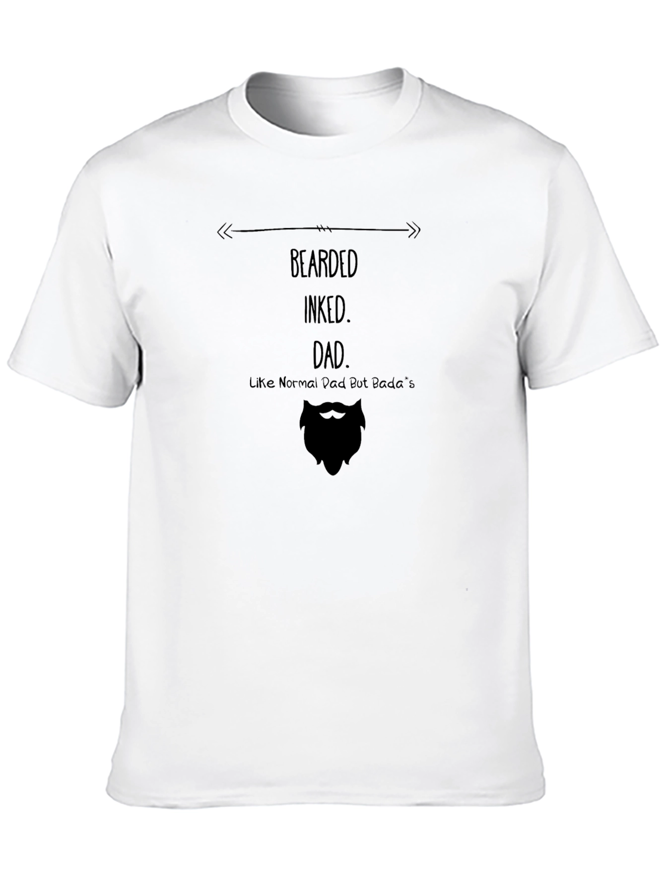 Bearded Inked Dad T-Shirt - Novelty Graphic Tee