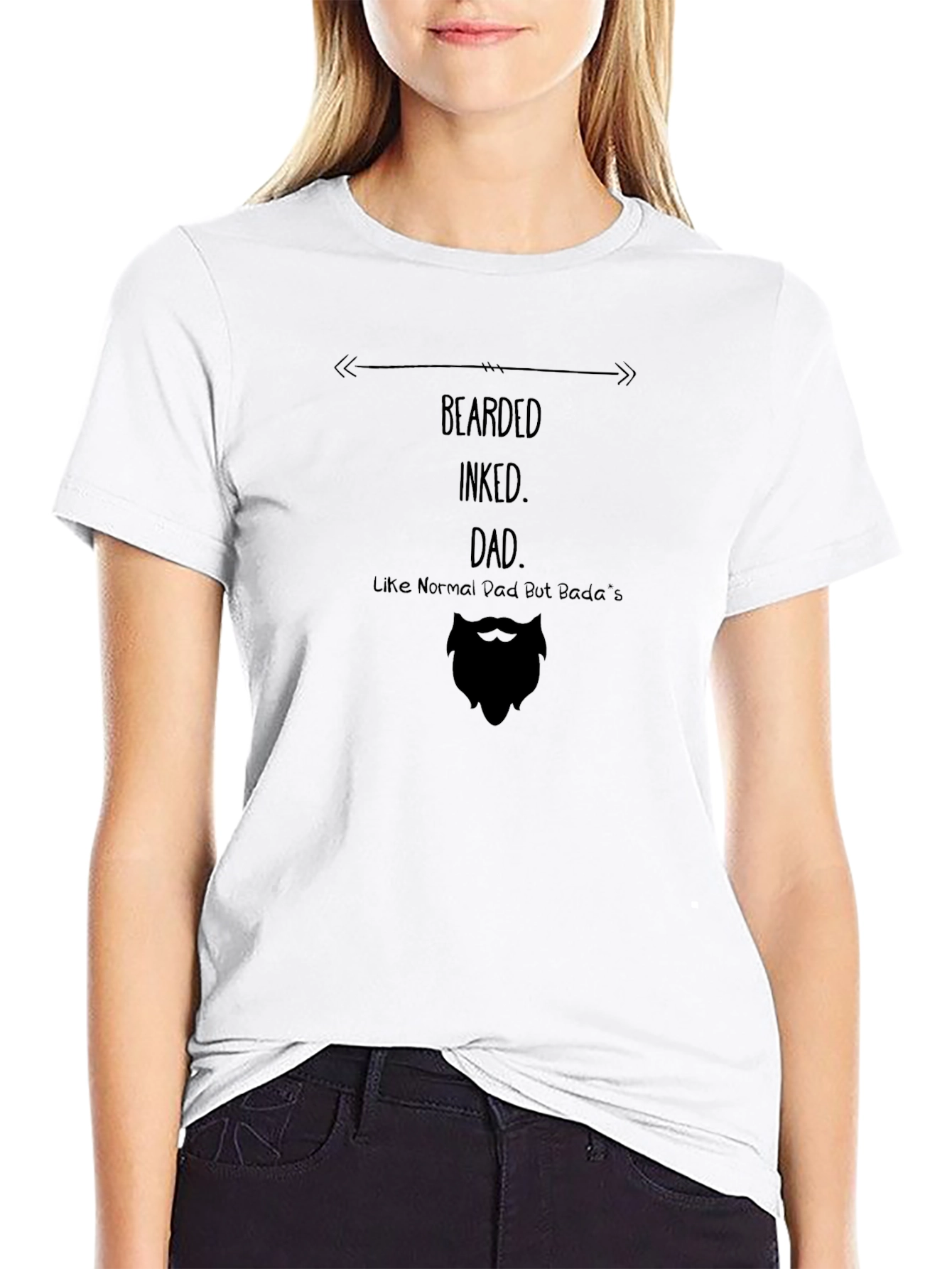Bearded Inked Dad T-Shirt - Novelty Graphic Tee
