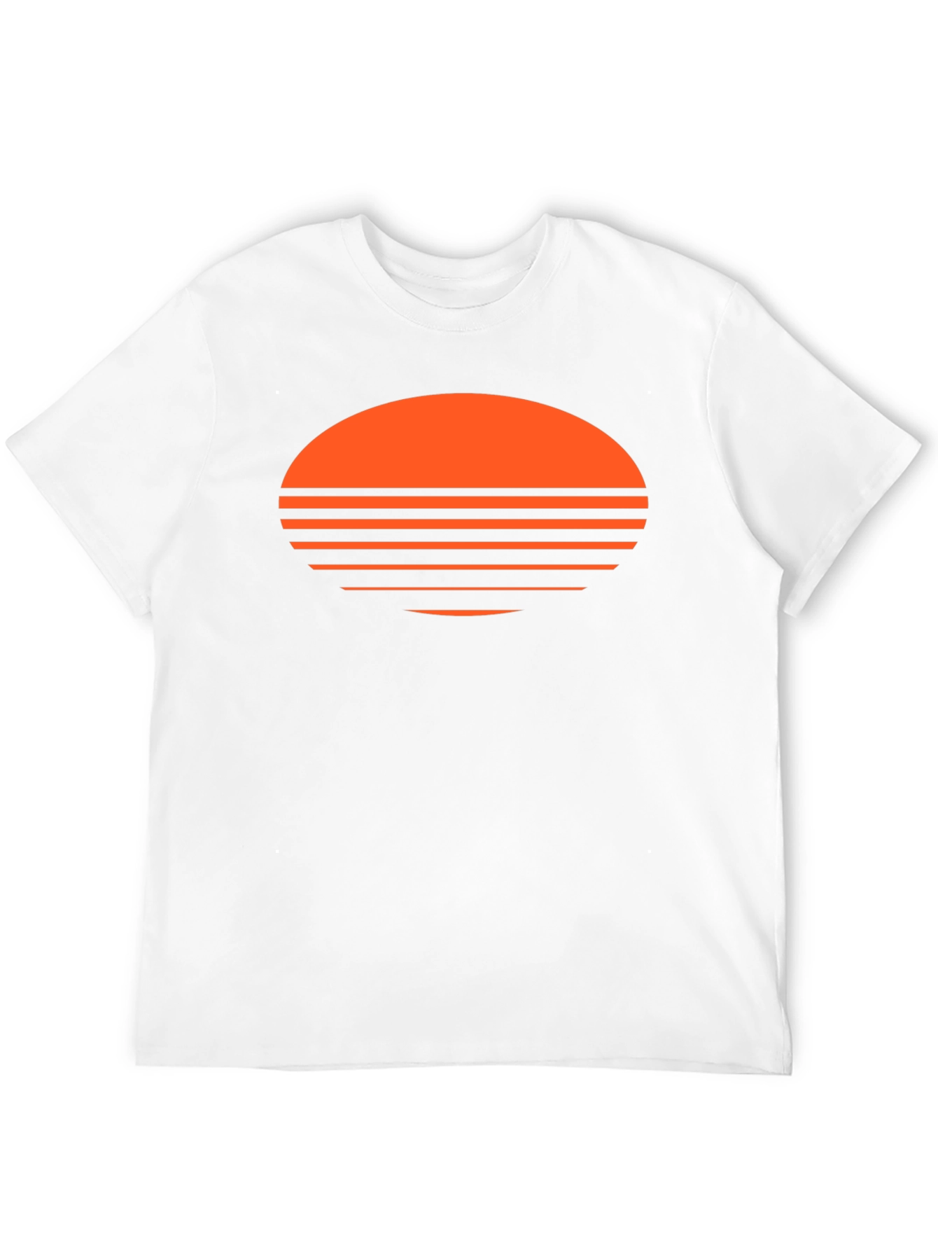 Retro Sunset Graphic Tee - Soft Black Cotton Blend