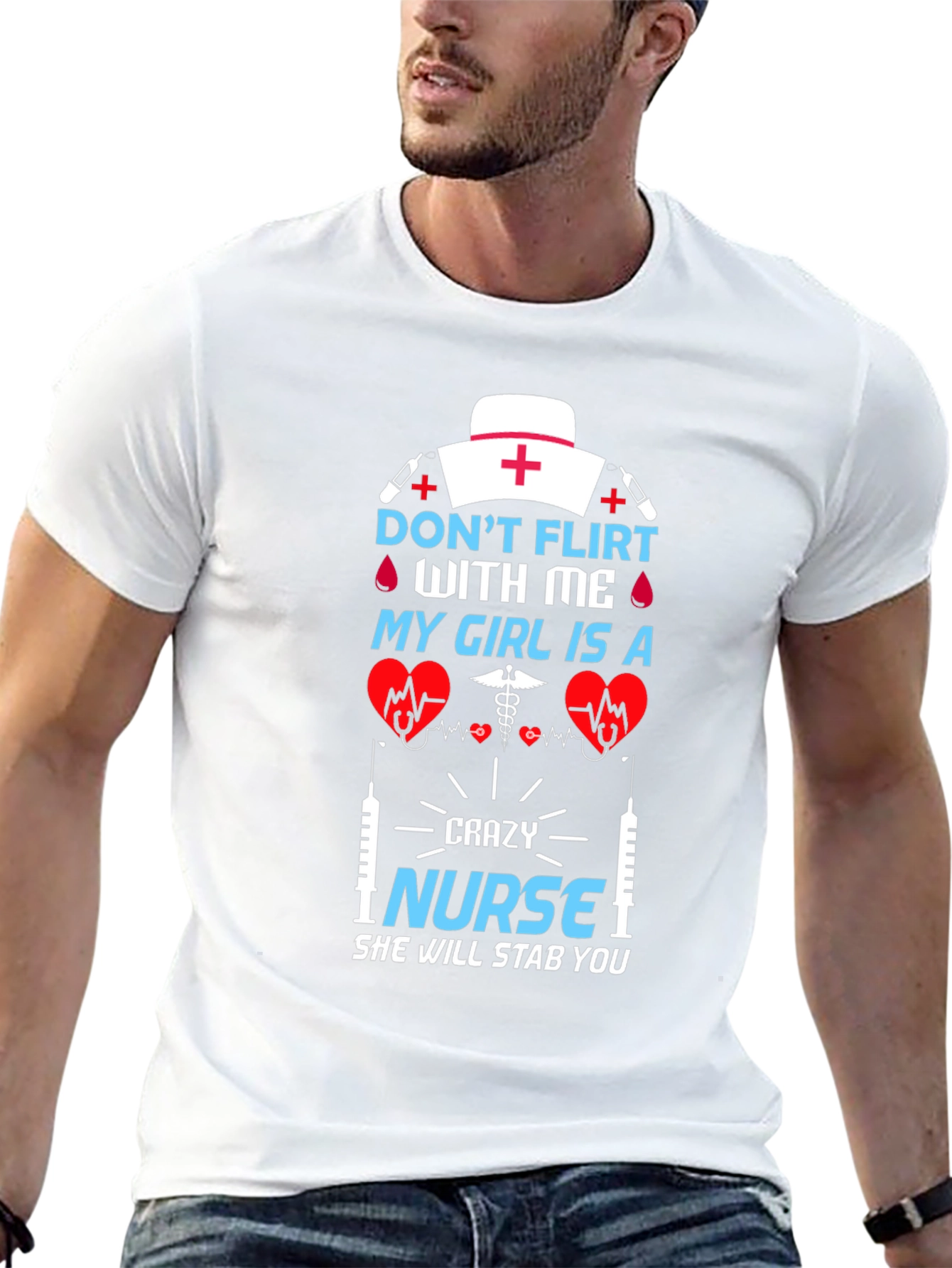 Crazy Nurse T-Shirt: Dont Flirt!