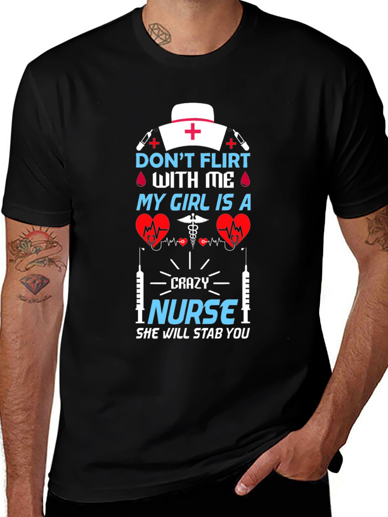 Crazy Nurse T-Shirt: Dont Flirt!