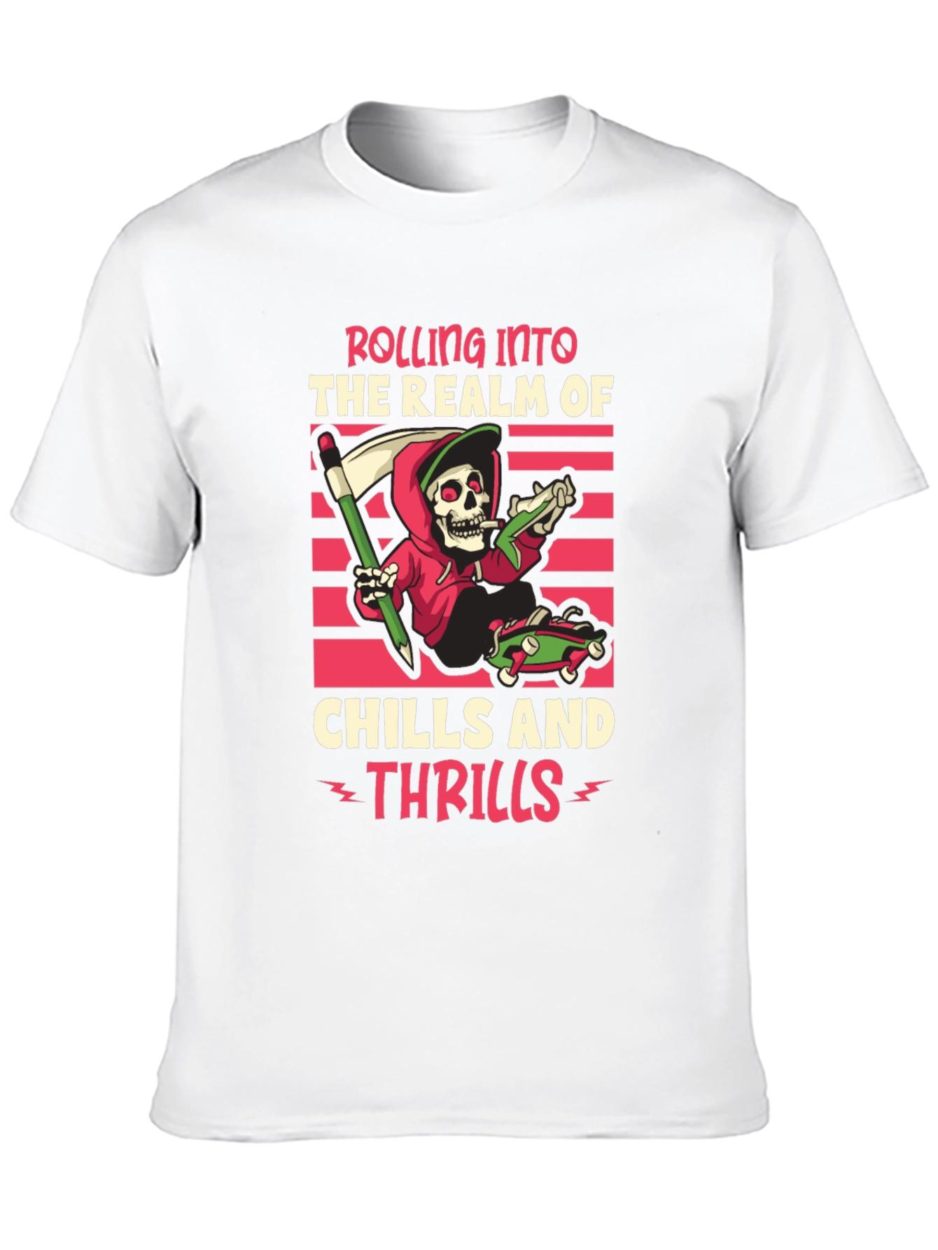 Grim Reaper Skateboard T-Shirt - Rolling Into Thrills!