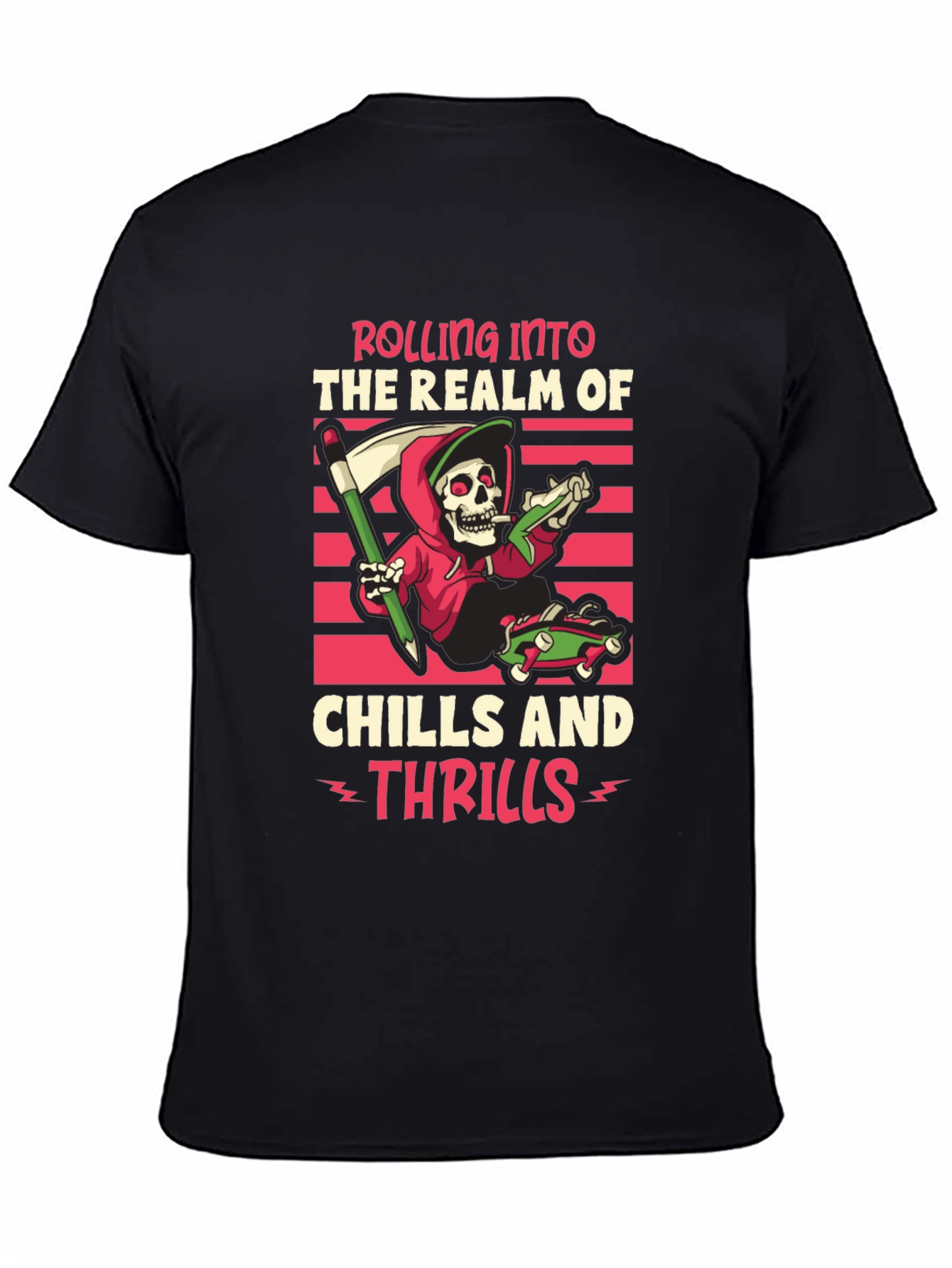 Grim Reaper Skateboard T-Shirt - Rolling Into Thrills!