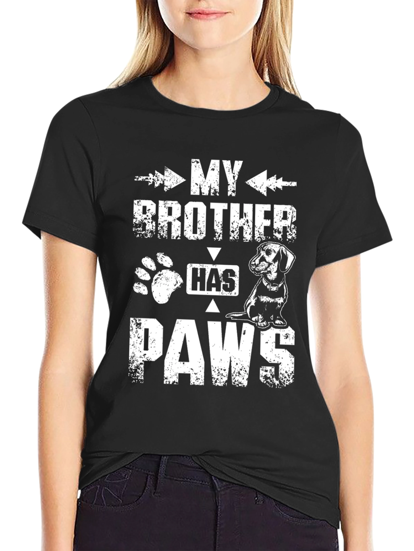 My Brother Has Paws T-Shirt - Dachshund Lover