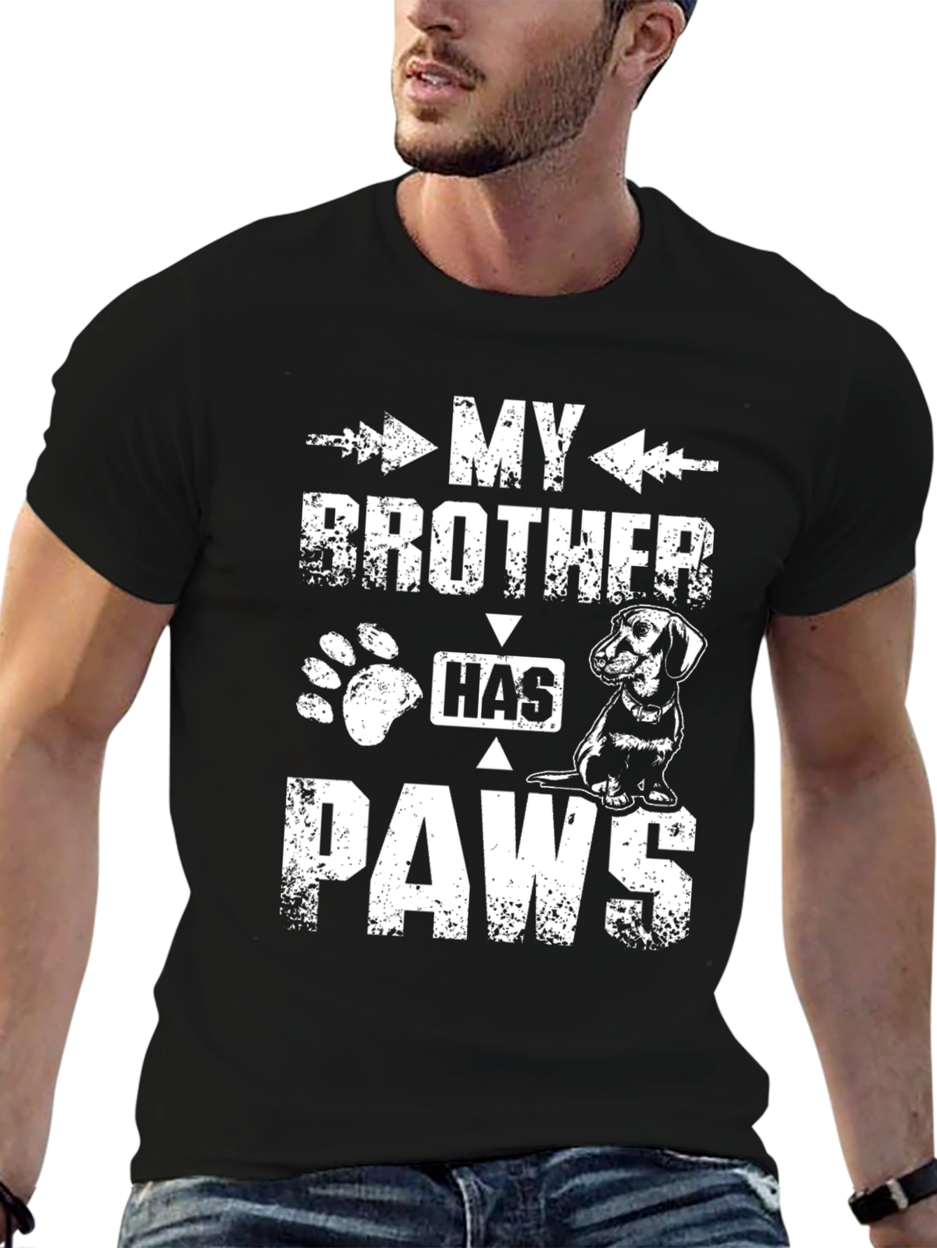 My Brother Has Paws T-Shirt - Dachshund Lover