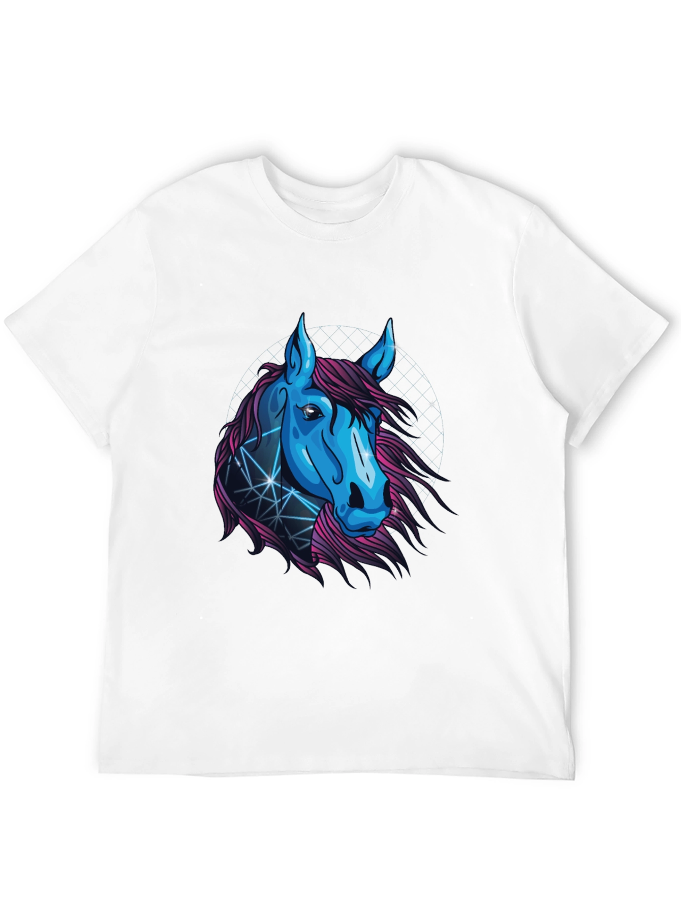 Abstract Horse Graphic Tee - Mens Black T-Shirt