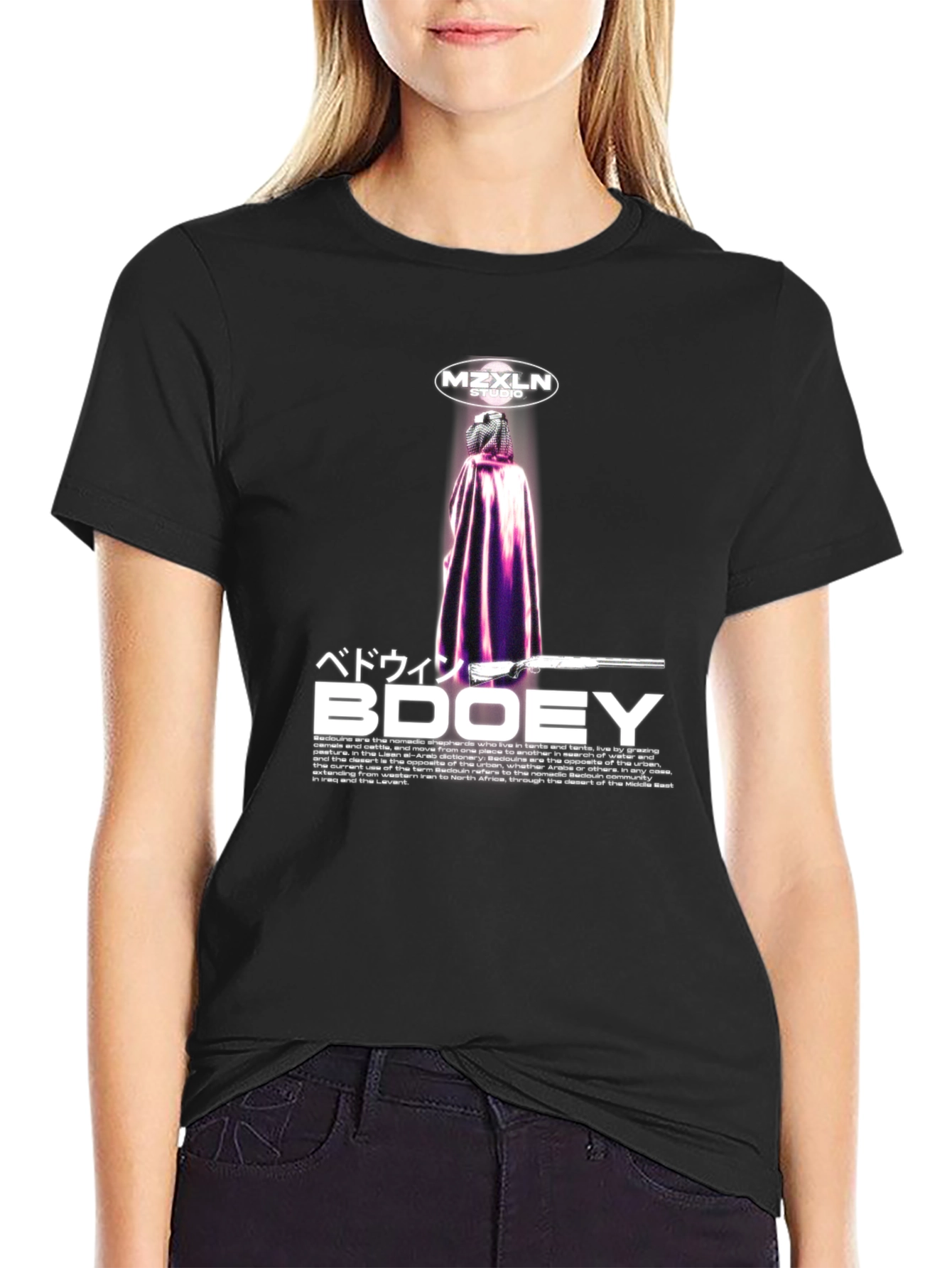 MZXLN Studio Bedouin BDOOEY Black Tee
