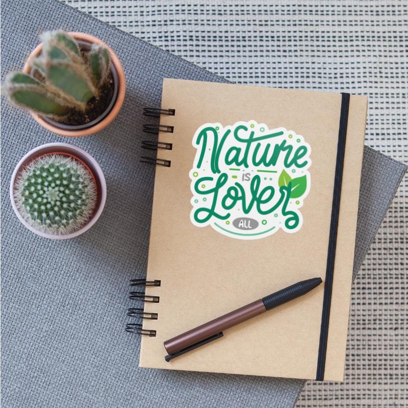 Nature Lover Nature Is All Green Text Art