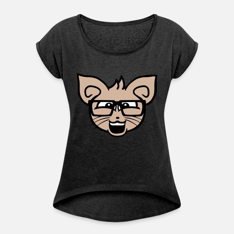 Nerd Cat Horn-rimmed Glasses Geek Smart Kitten Fun