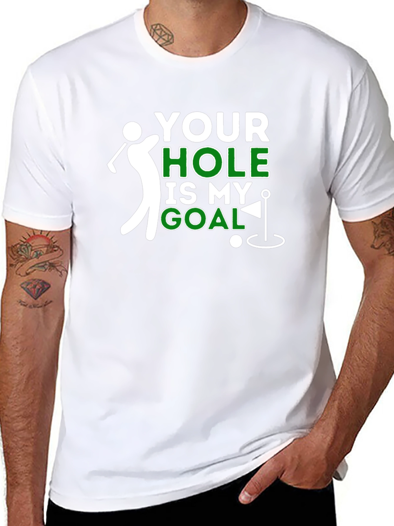 Your Hole Is My Goal Funny Golf T-Shirt