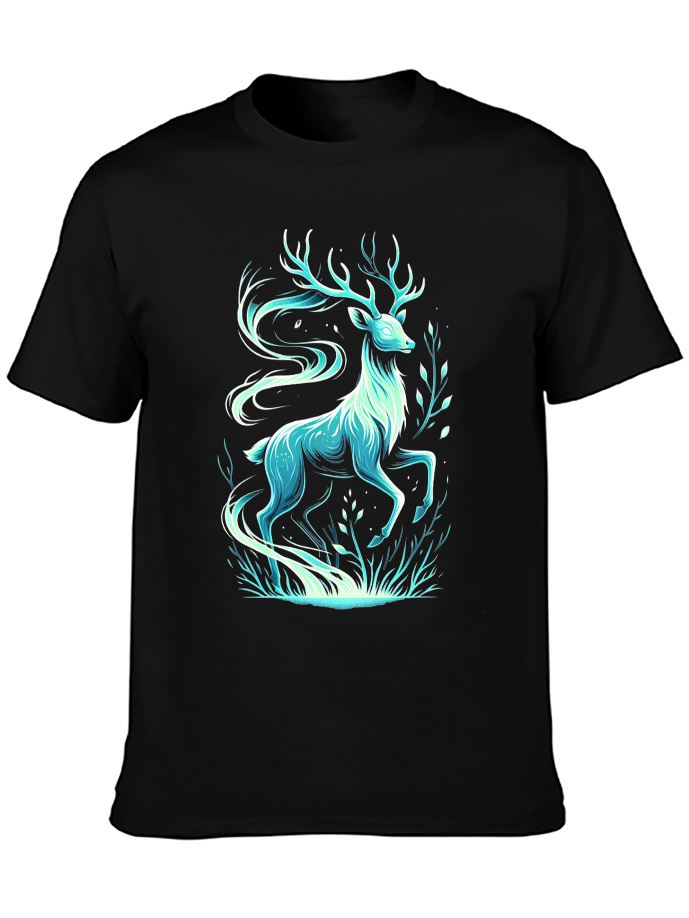 Mystic Deer Graphic Tee - Cool Artistic Design