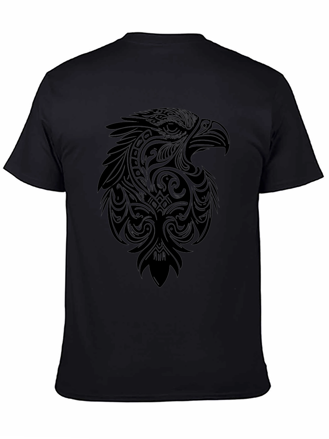 Black Eagle Graphic Tee - Stylish Tribal Design