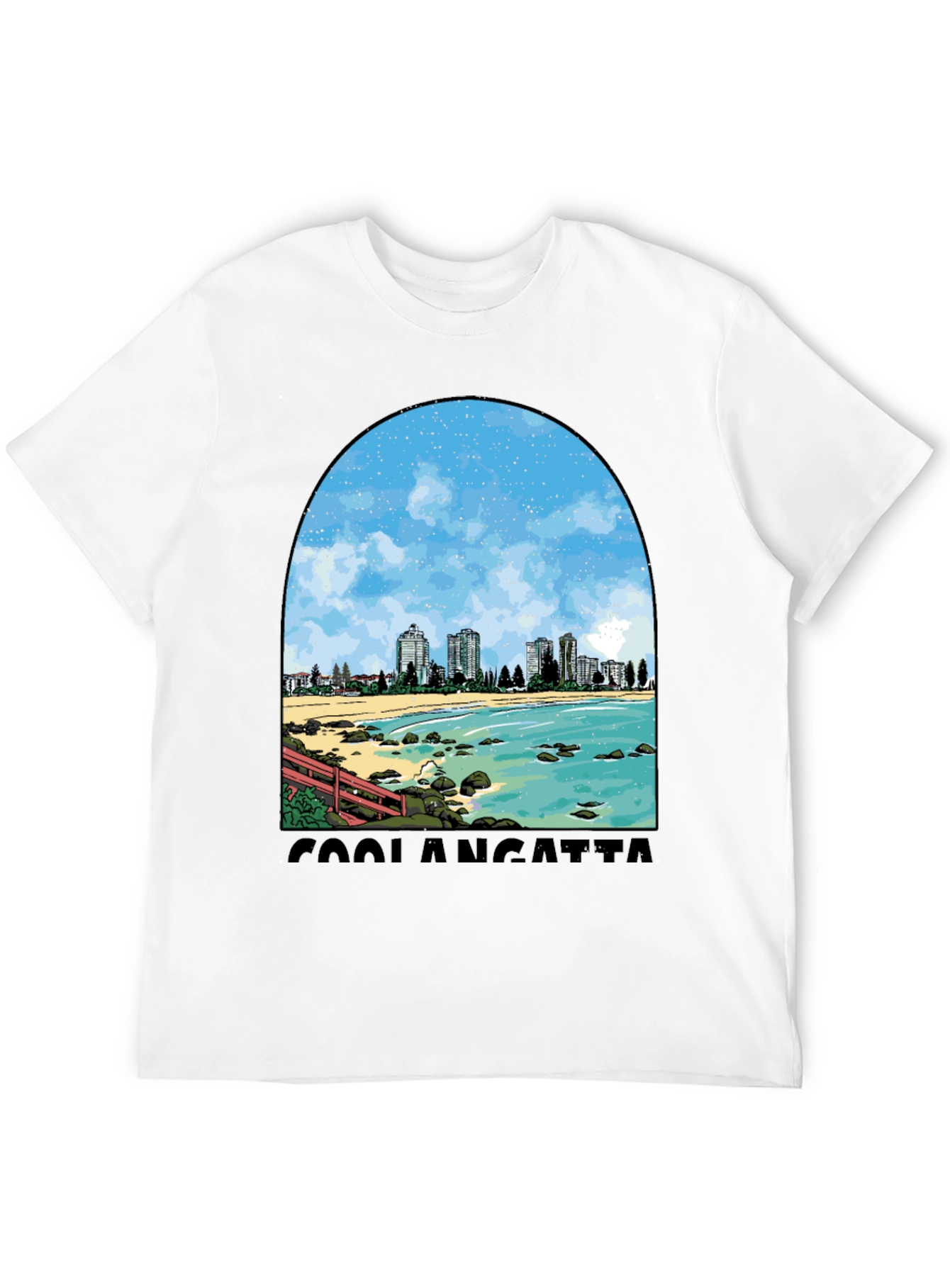 Coolangatta Beach Graphic Tee - Stylish Comfort