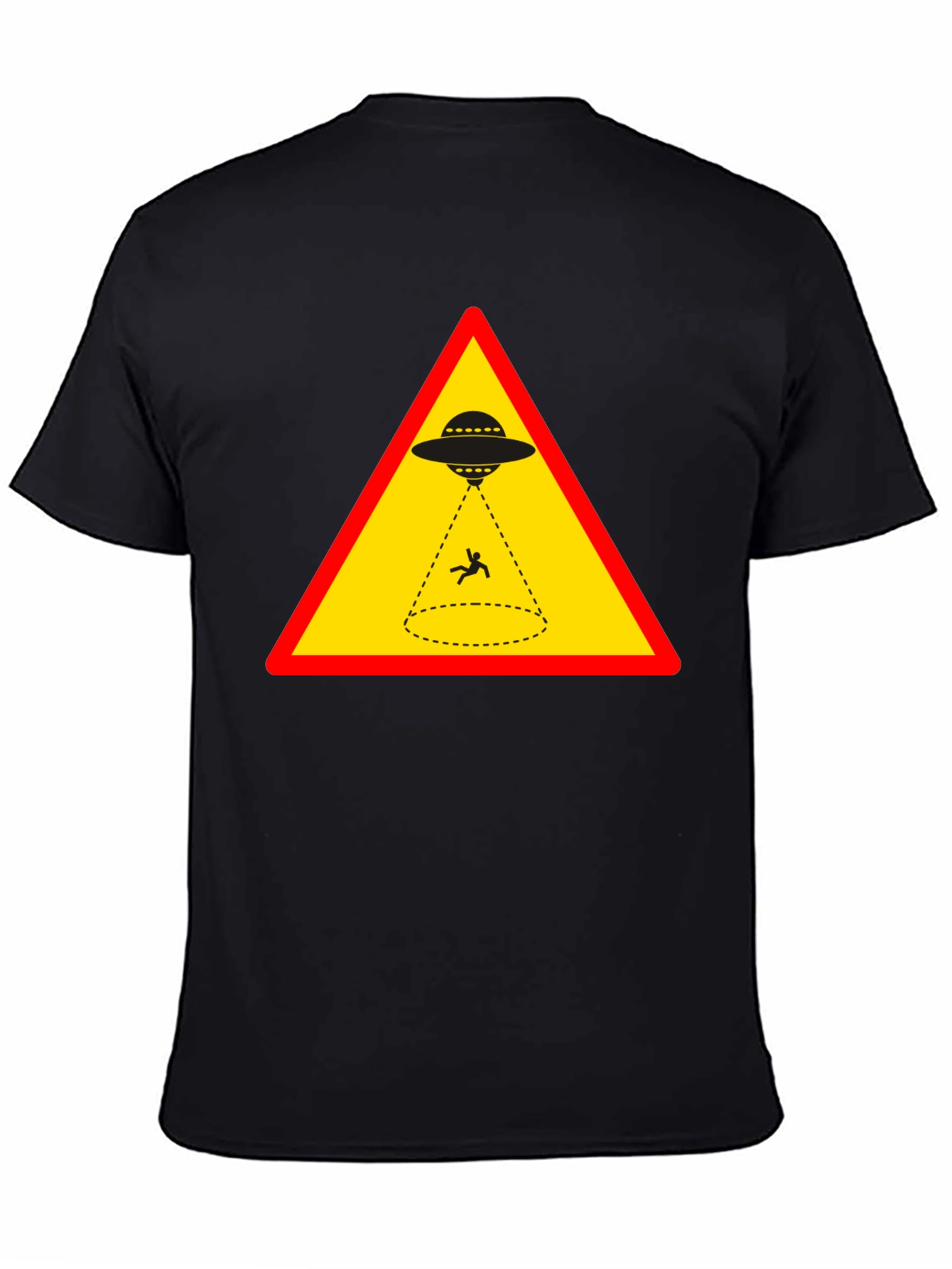 Alien Abduction T-Shirt - Warning Sign Graphic