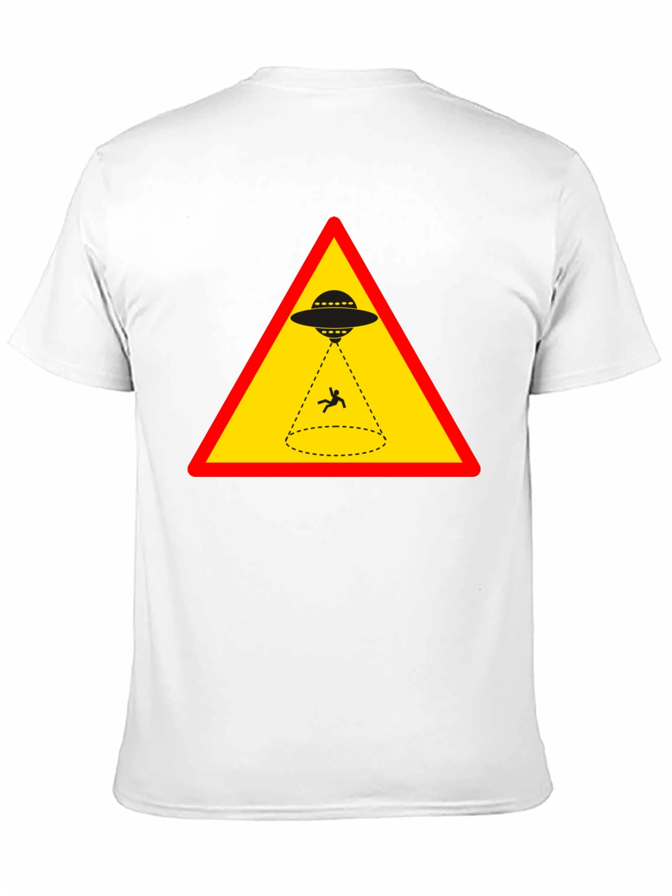 Alien Abduction T-Shirt - Warning Sign Graphic