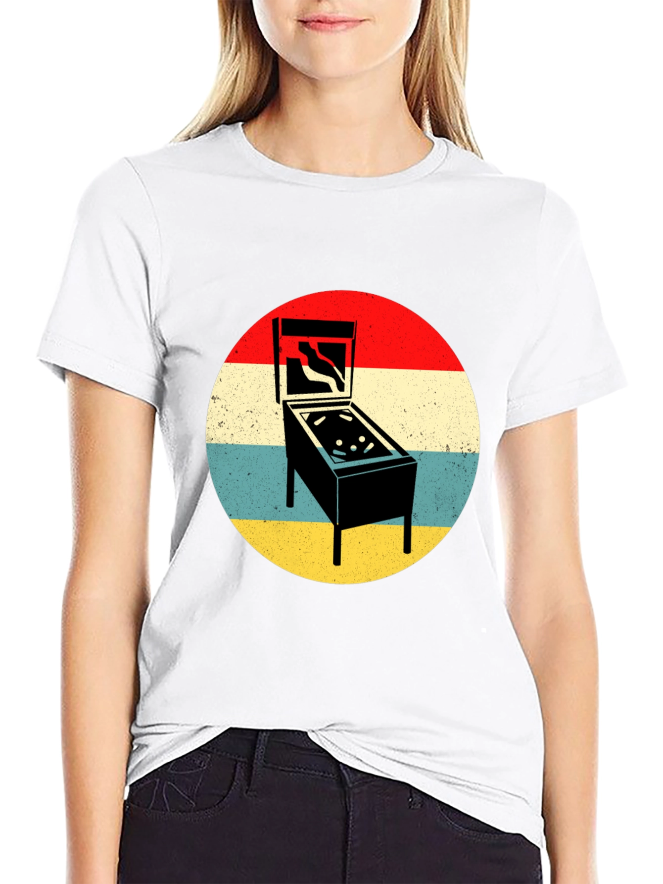 Retro Pinball Machine Graphic T-Shirt