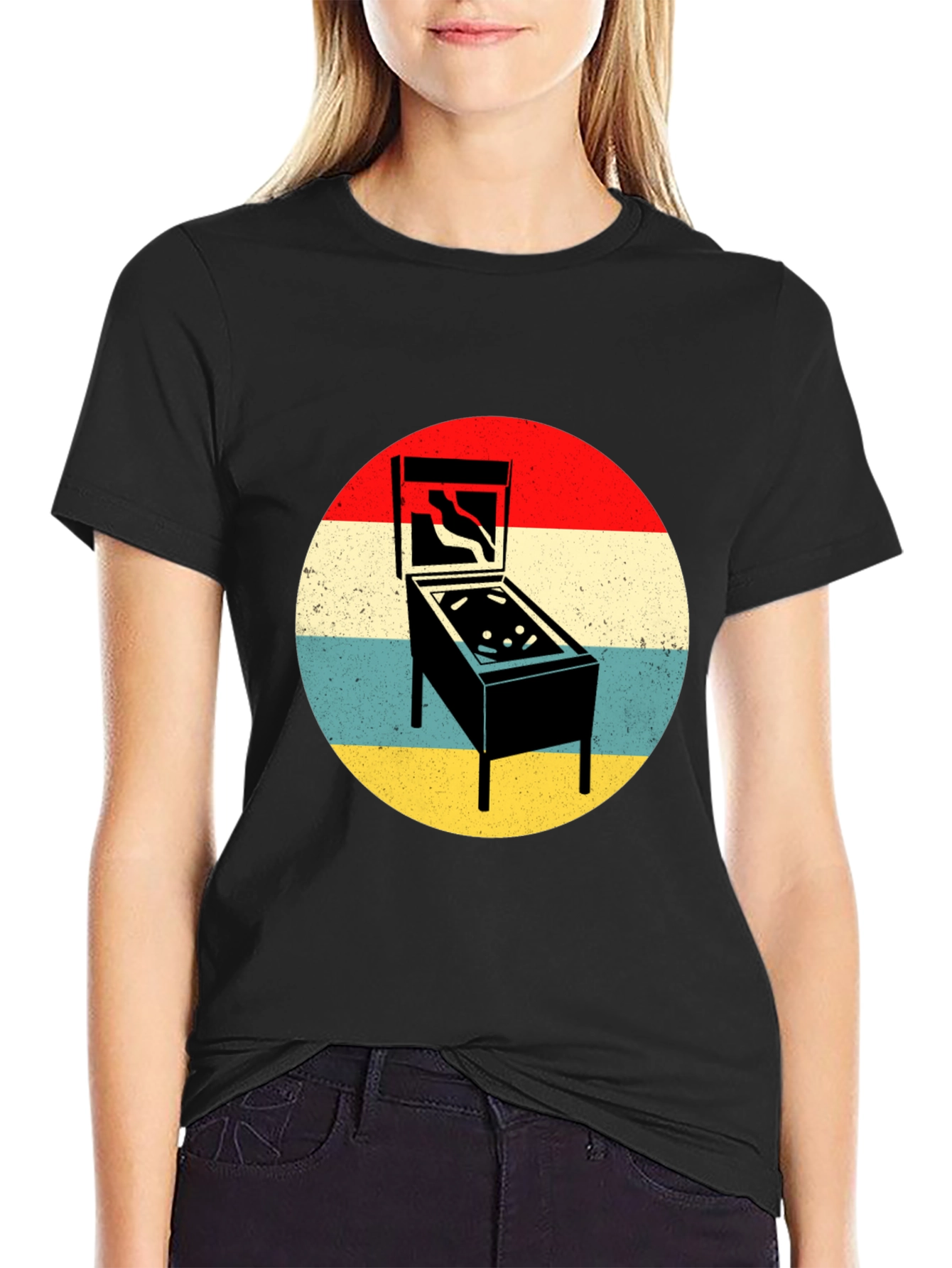 Retro Pinball Machine Graphic T-Shirt