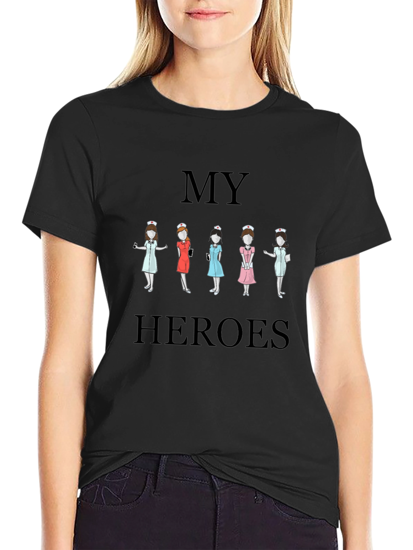 My Heroes Nurse Graphic T-Shirt