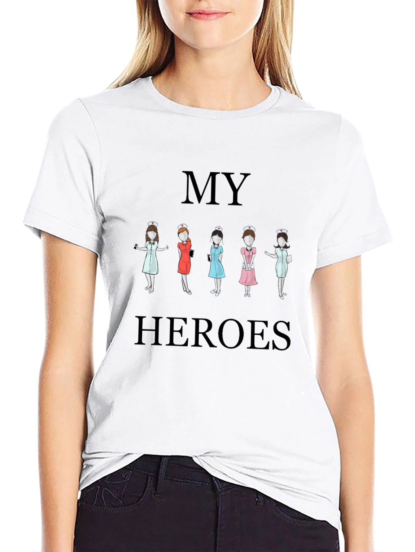 My Heroes Nurse Graphic T-Shirt