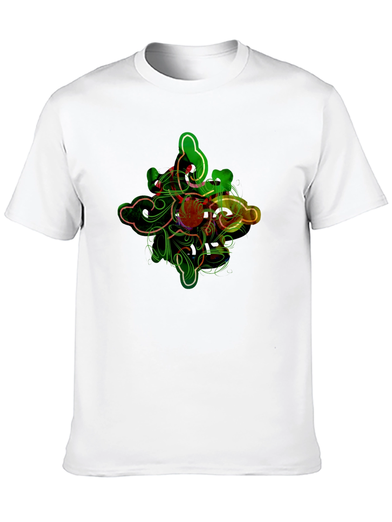 Abstract Graphic Print Black T-Shirt