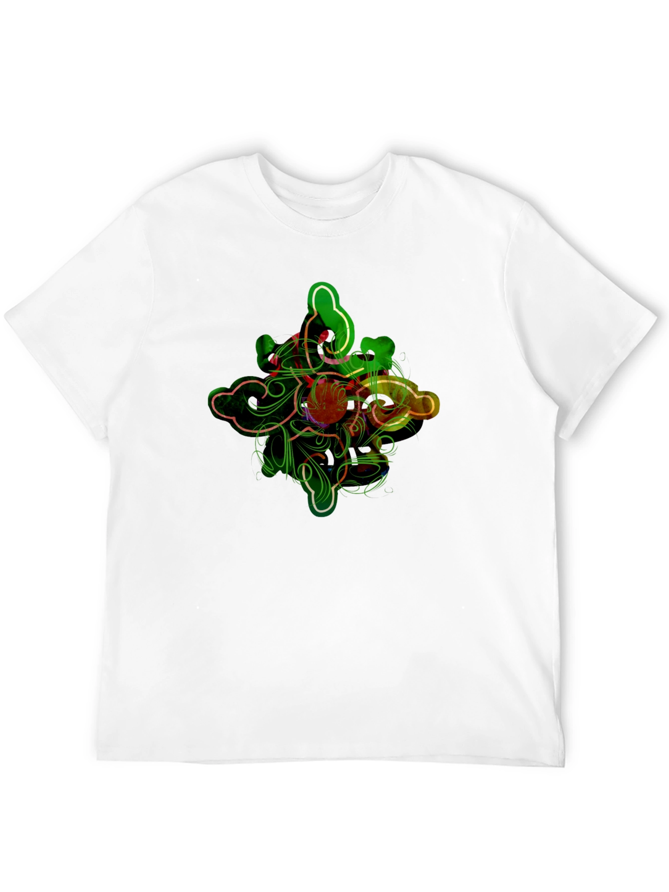Abstract Graphic Print Black T-Shirt