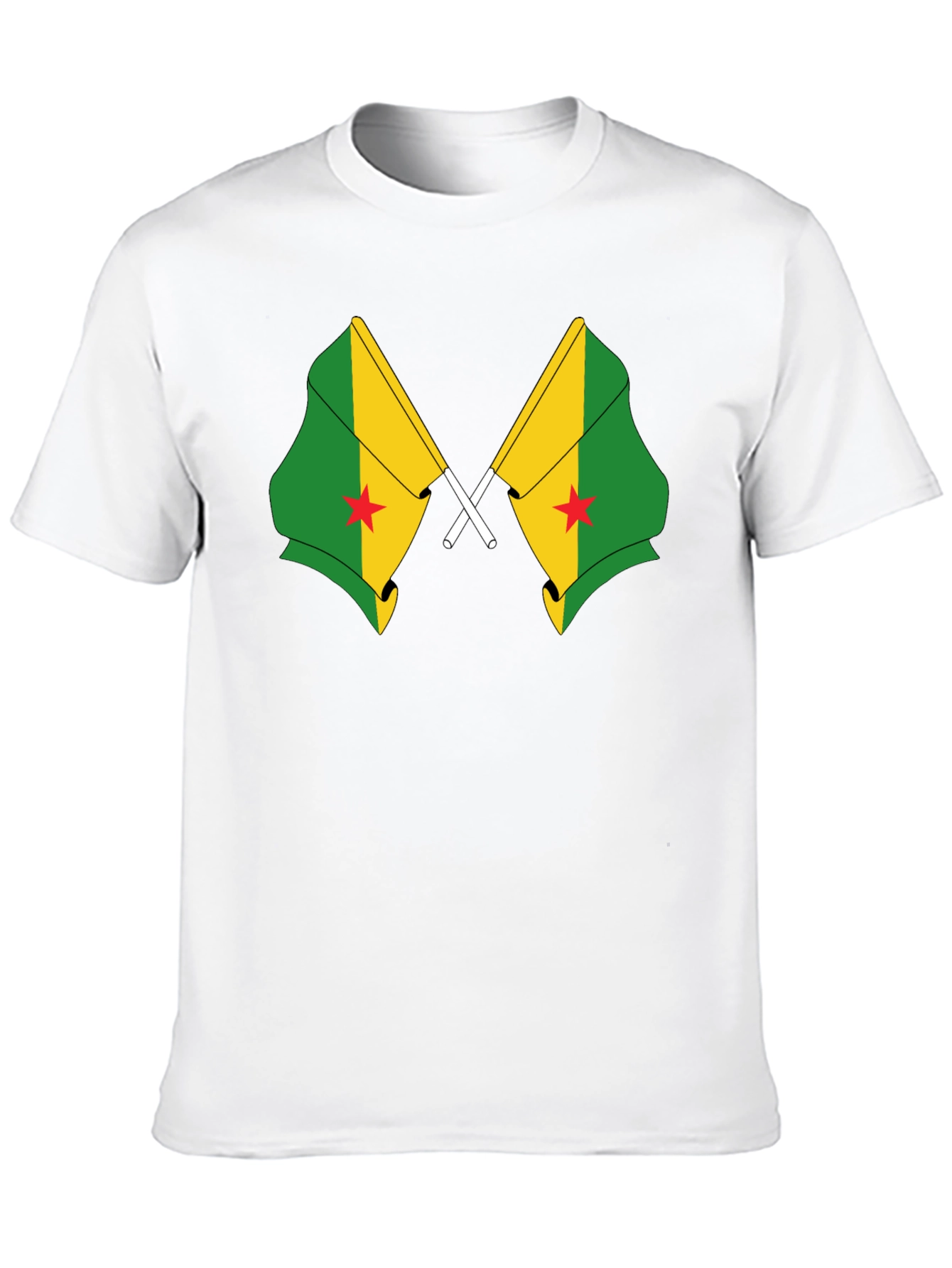 Grenada Flag Graphic Tee - Black Cotton T-Shirt