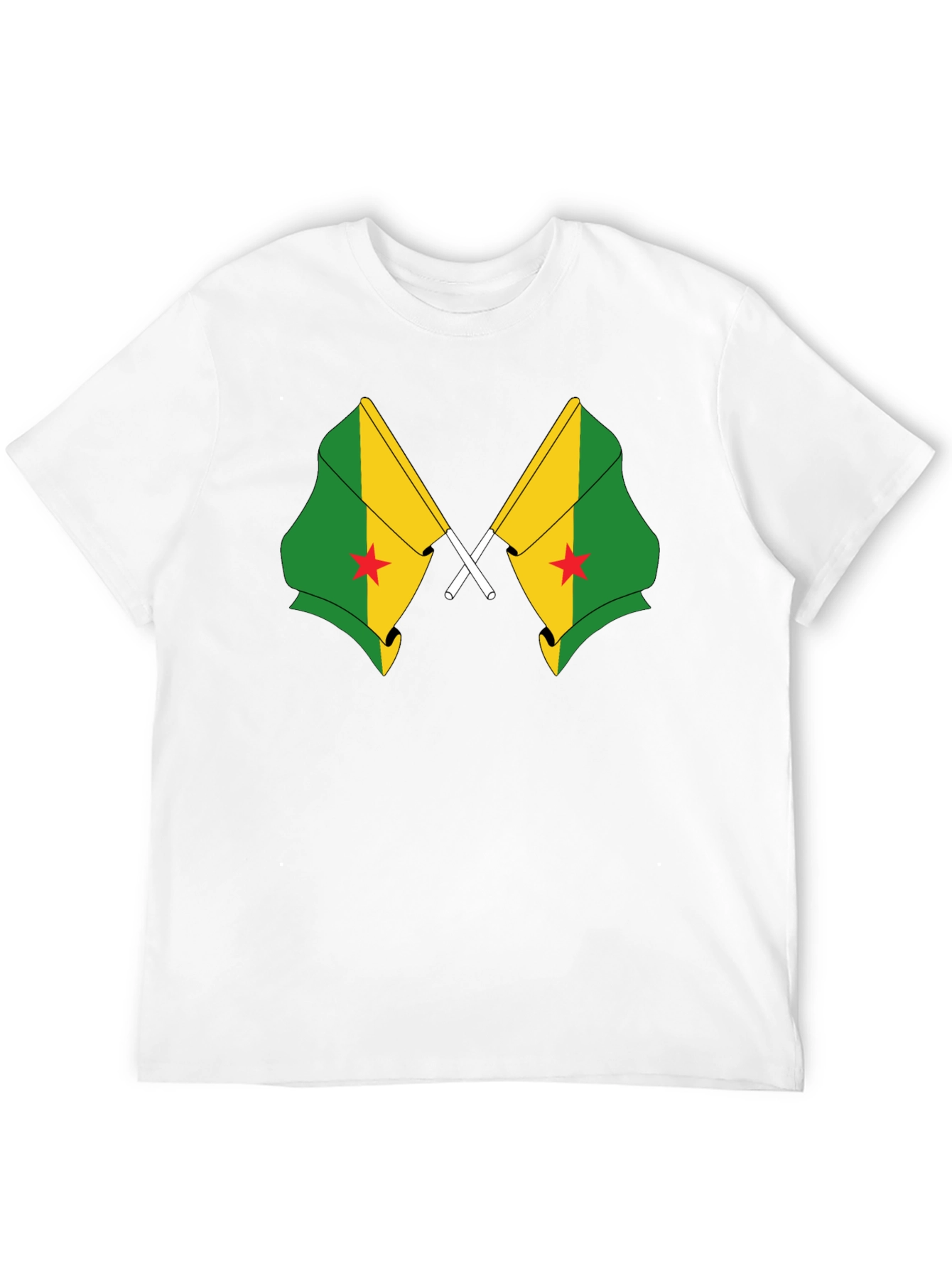 Grenada Flag Graphic Tee - Black Cotton T-Shirt