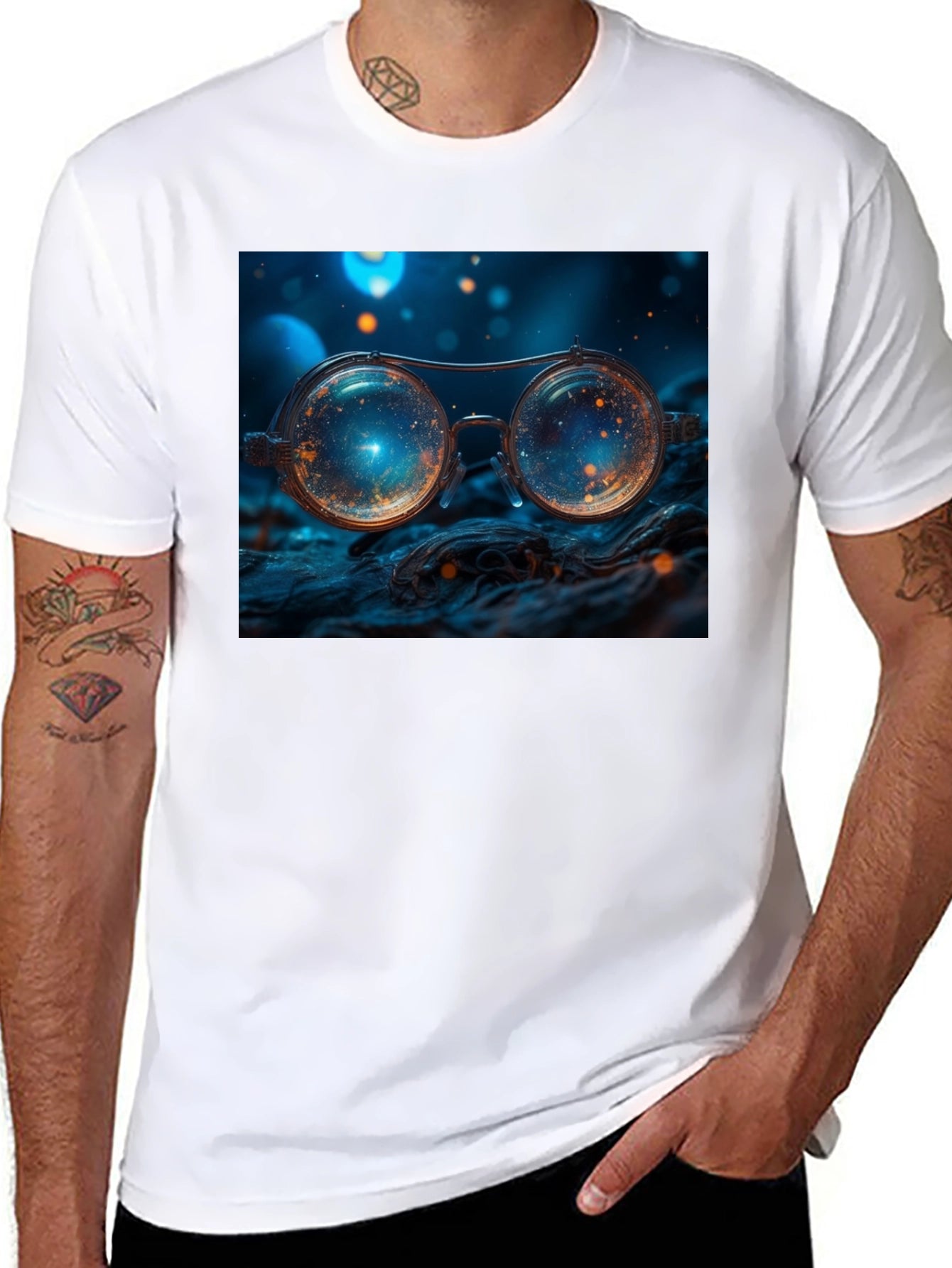 Galaxy Goggles Graphic Tee - Black