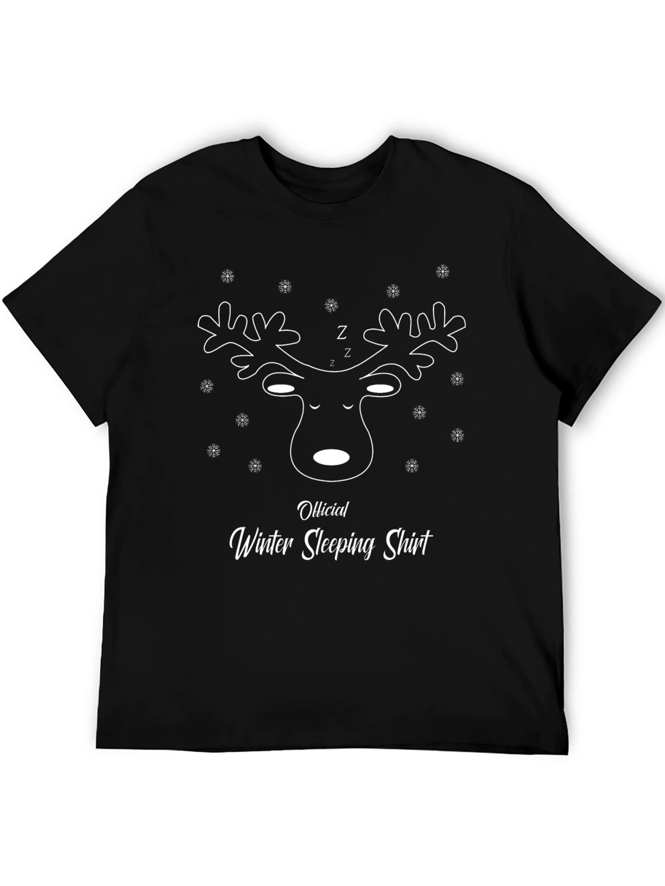 Official Winter Sleeping Shirt - Reindeer Graphic Tee