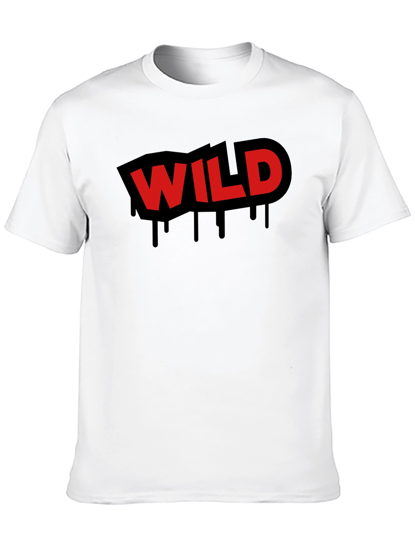 Wild Graphic Print Black T-Shirt for Men