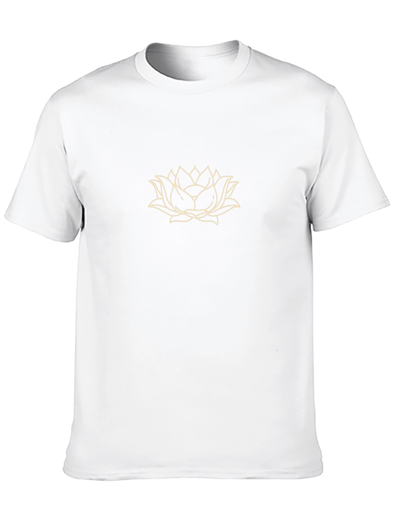 Lotus Flower Graphic Tee - Soft Black Cotton