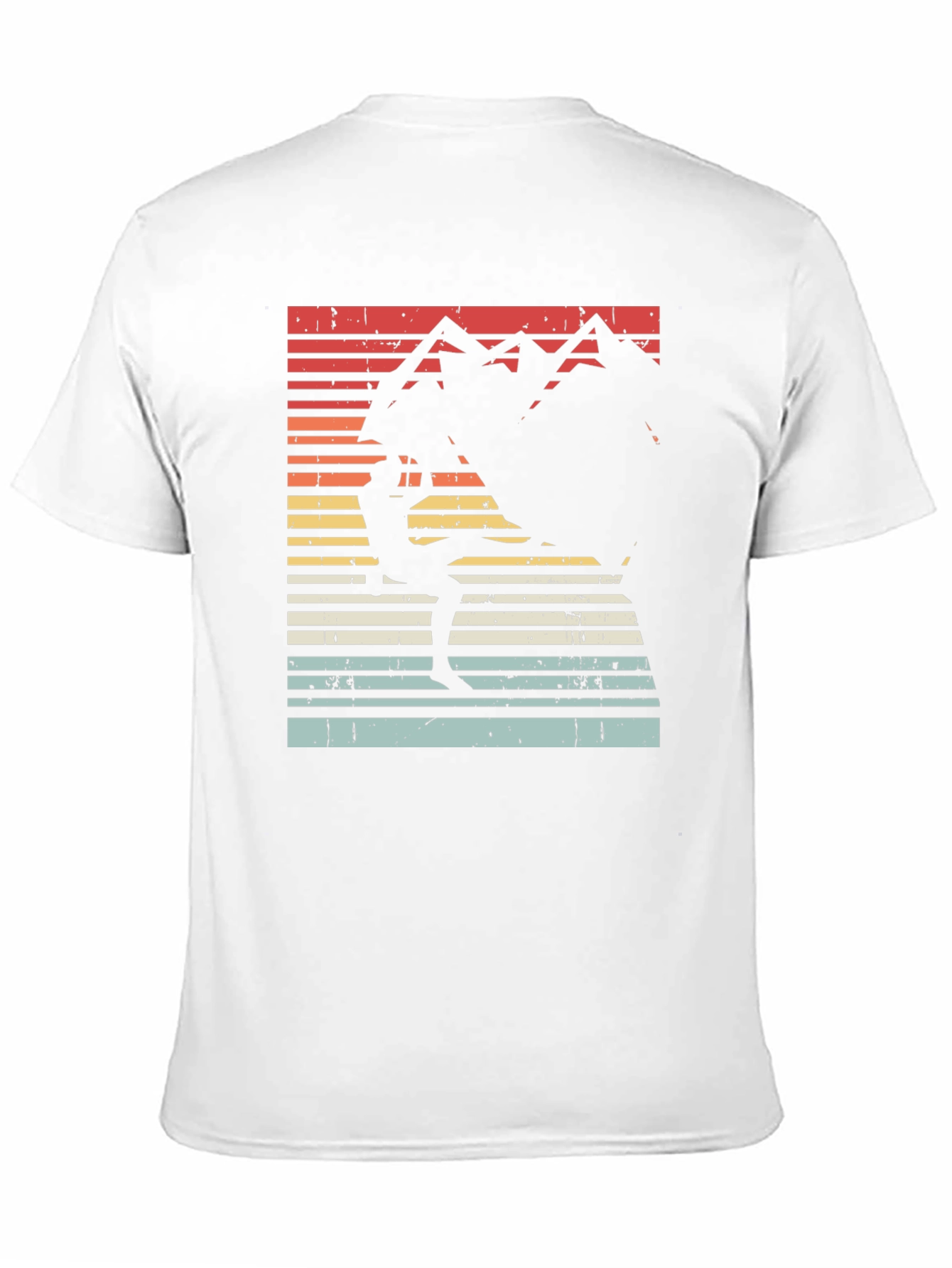 Retro Rock Climbing T-Shirt - Mountain Sunset Design