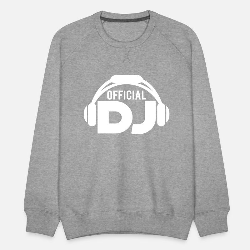 Official DJ headphones music party text lettering