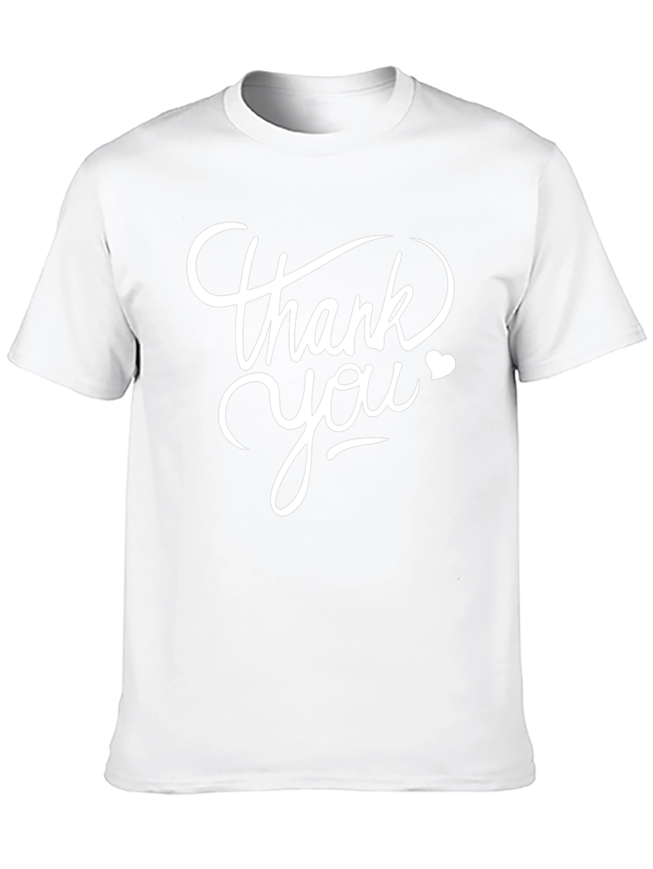 Thank You Graphic Tee - Black Cotton Blend