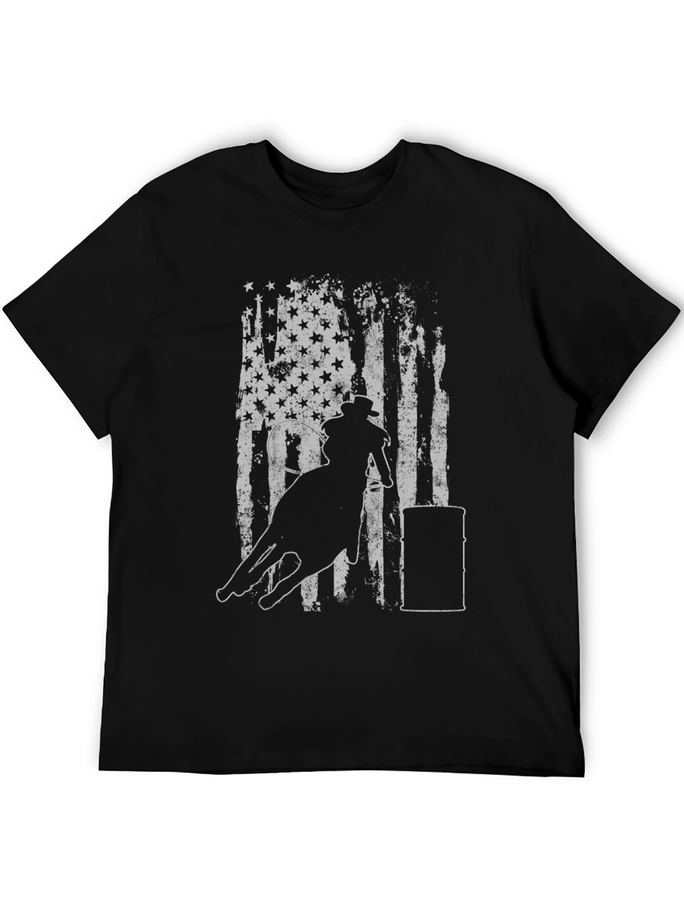 Barrel Racing American Flag Graphic Tee