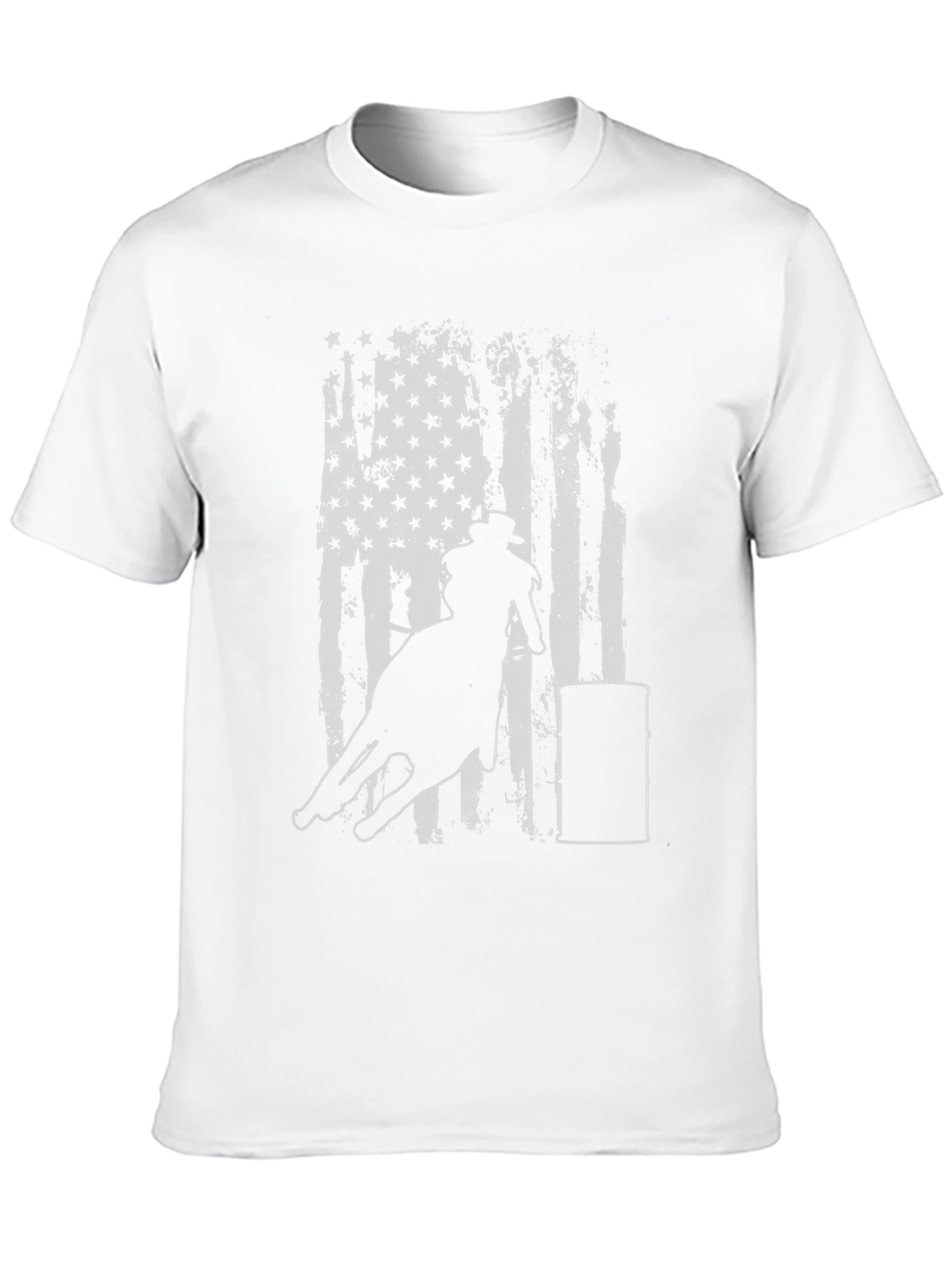 Barrel Racing American Flag Graphic Tee