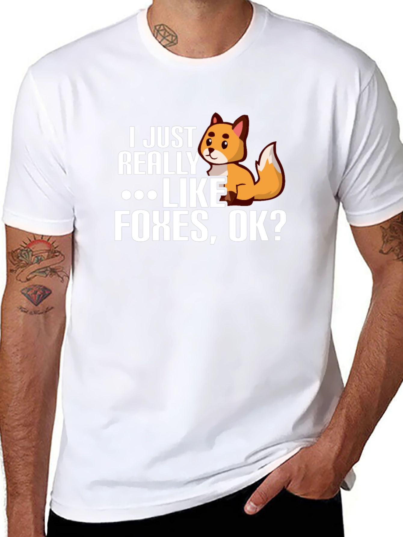I Just Really Like Foxes OK? Novelty T-Shirt