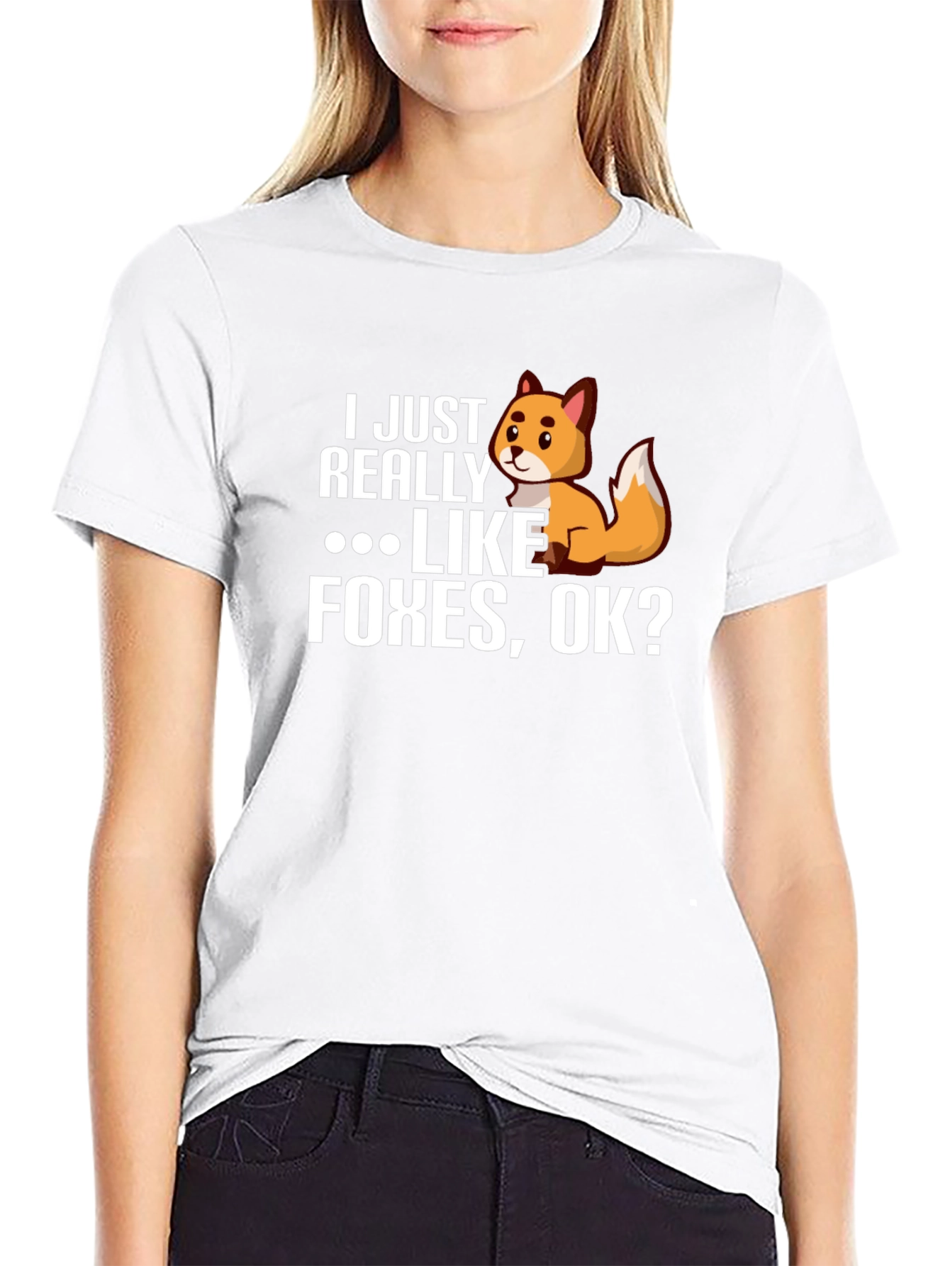 I Just Really Like Foxes OK? Novelty T-Shirt
